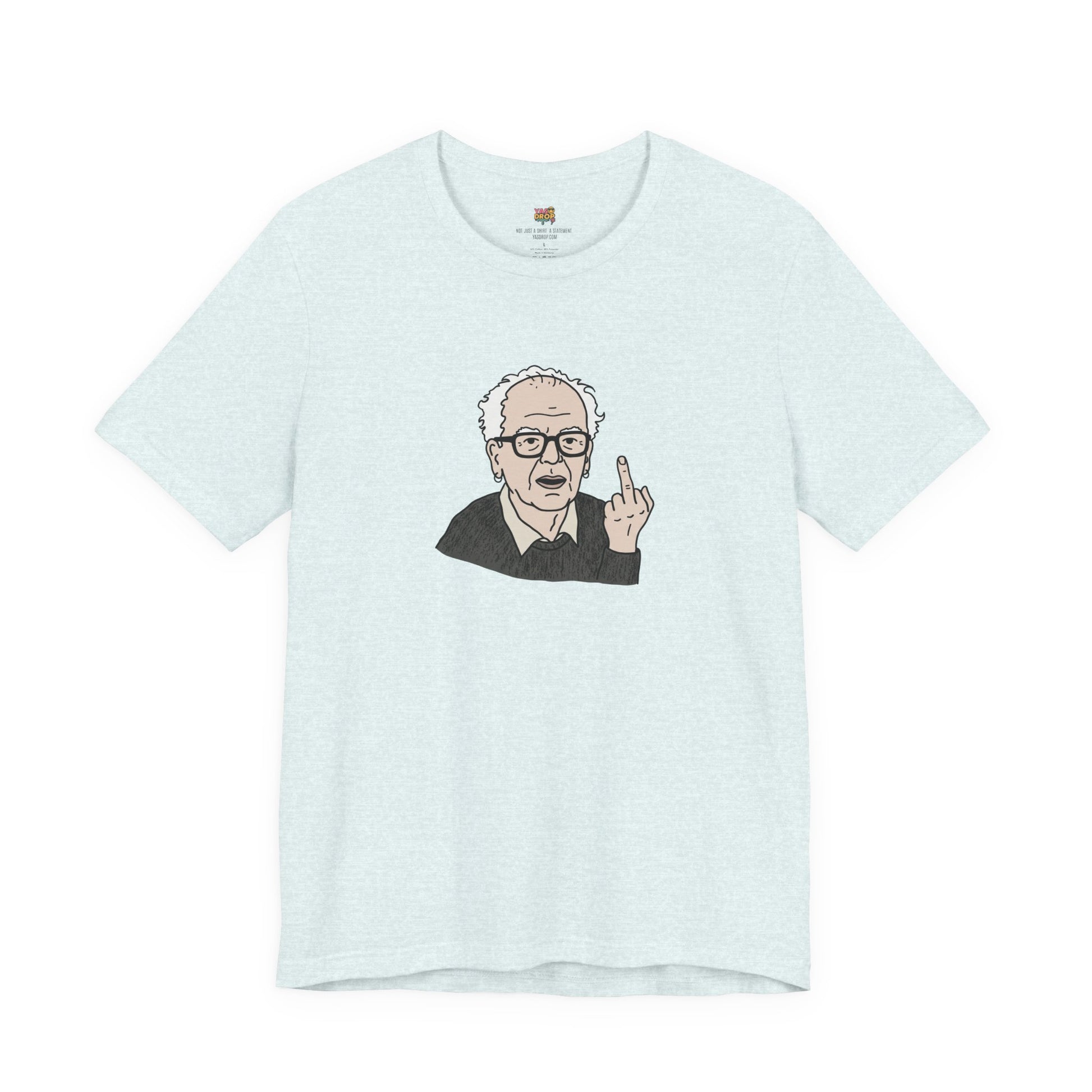 Grumpy Old Man Middle Finger Graphic Tee – Ironic Minimalist Aesthetic Streetwear T-Shirt