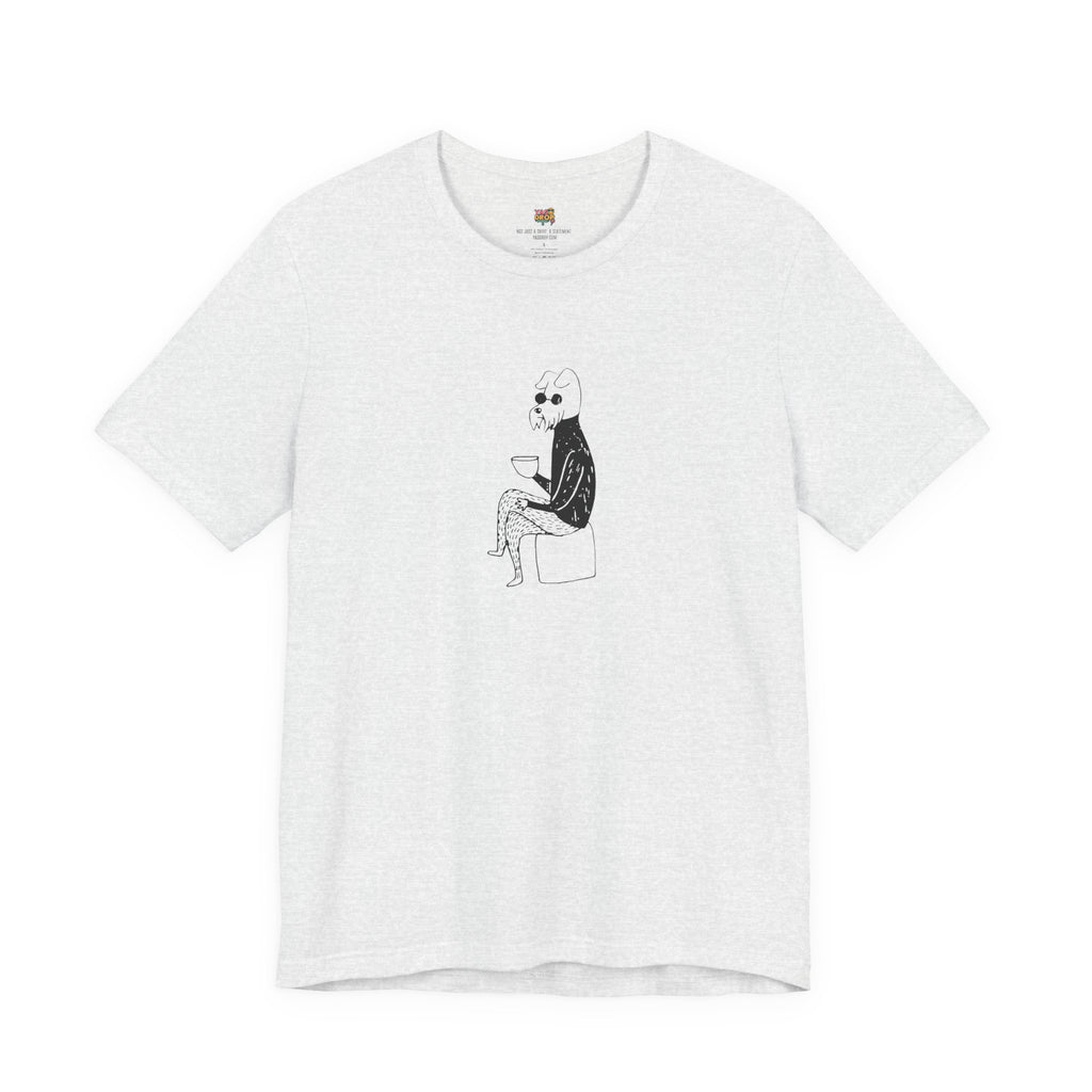 "Unbothered" Minimalist Hipster Dog Graphic Tee – Lofi Aesthetic Streetwear