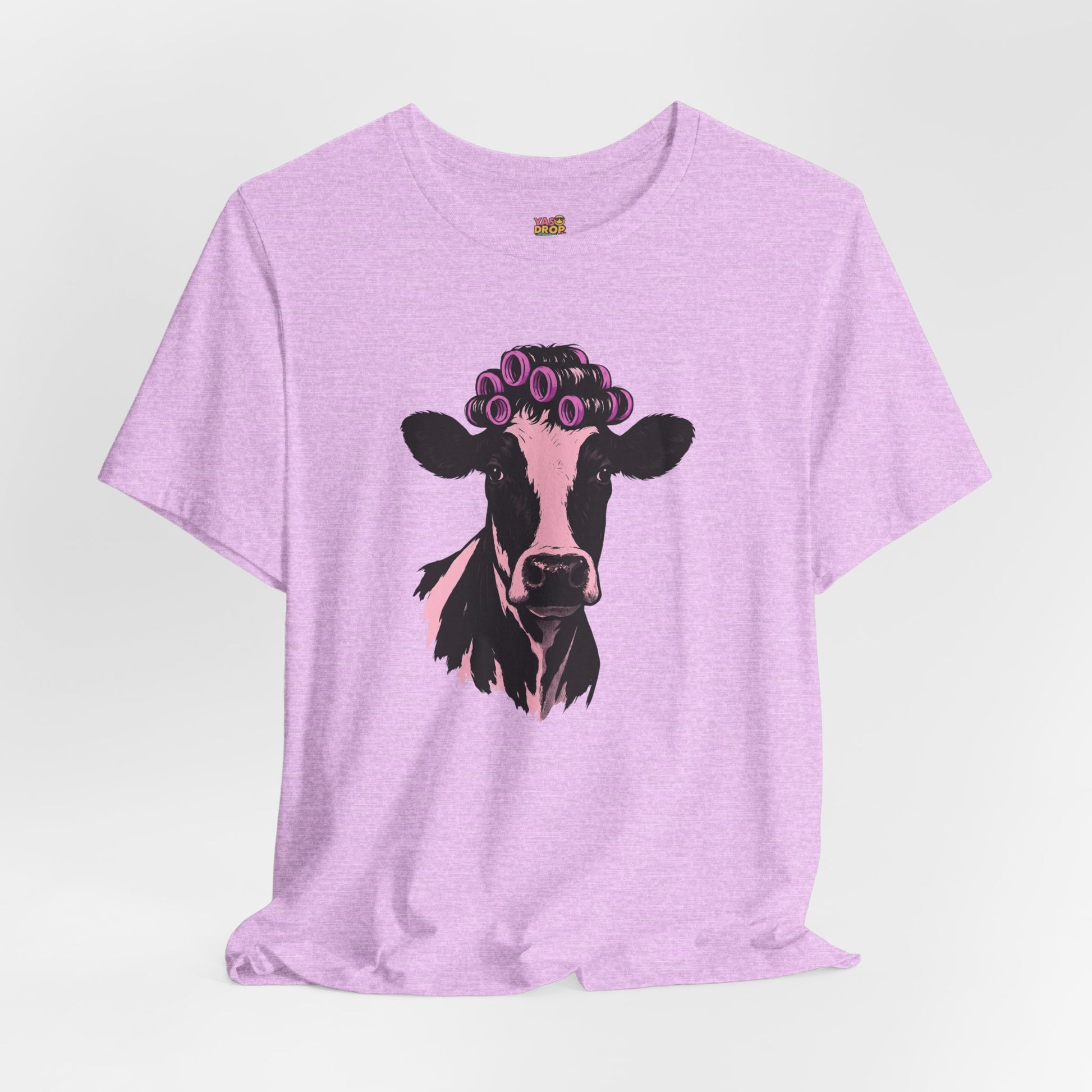 "In My Lane" Cow in Rollers Graphic Tee – Aesthetic Ironic Minimalist Streetwear