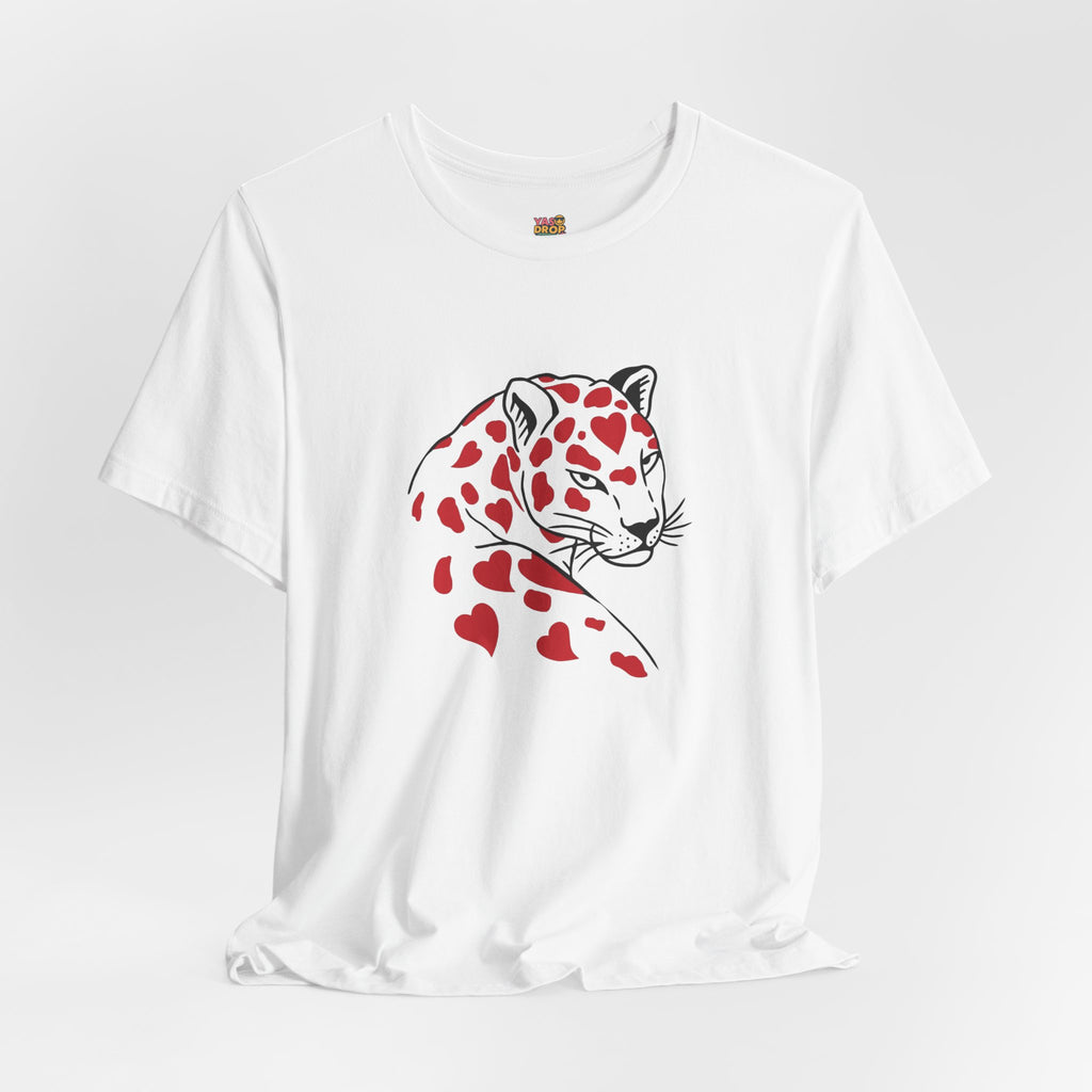 Heart Spot Leopard Graphic Tee - Aesthetic Indie Streetwear T-Shirt