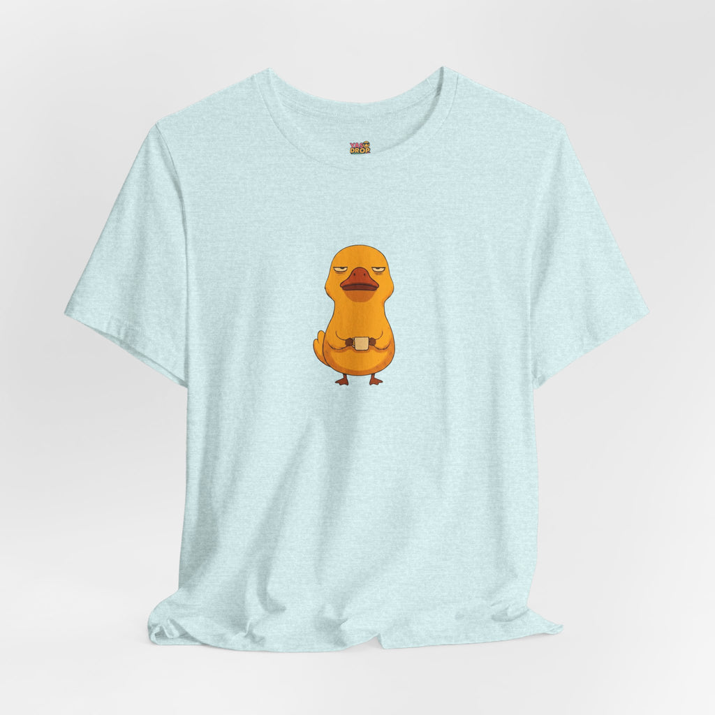 Unamused Coffee Duck Graphic Tee – Ironic Minimalist Streetwear