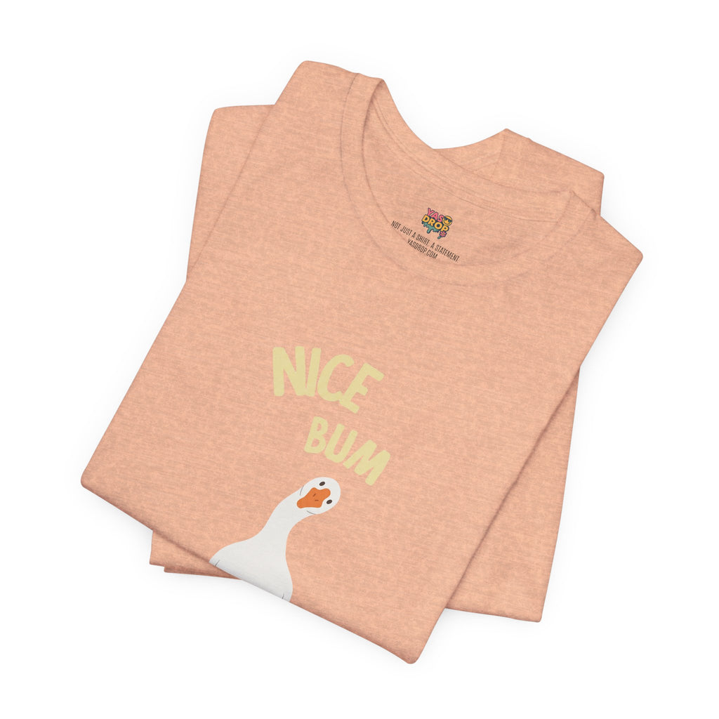 "Nice Bum" Silly Goose Graphic Tee – Ironic Minimalist Streetwear