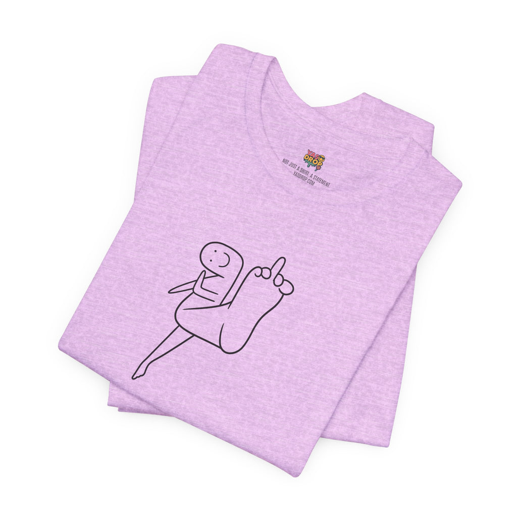"Mood" Minimalist Graphic Tee – Ironic Middle Finger Doodle Streetwear T-Shirt