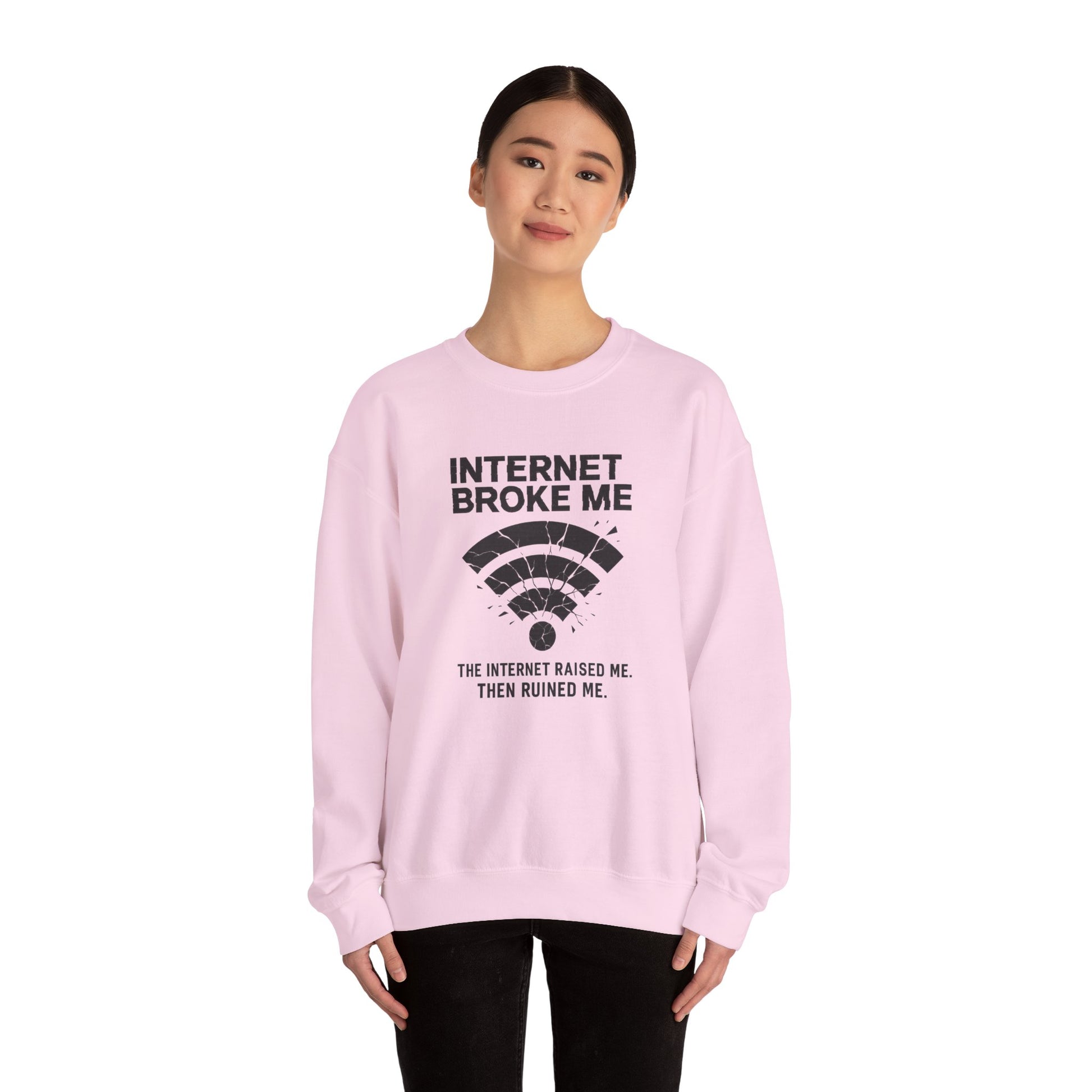 Internet Broke Me Sweatshirt - Wi-Fi Crash Glitchcore Streetwear