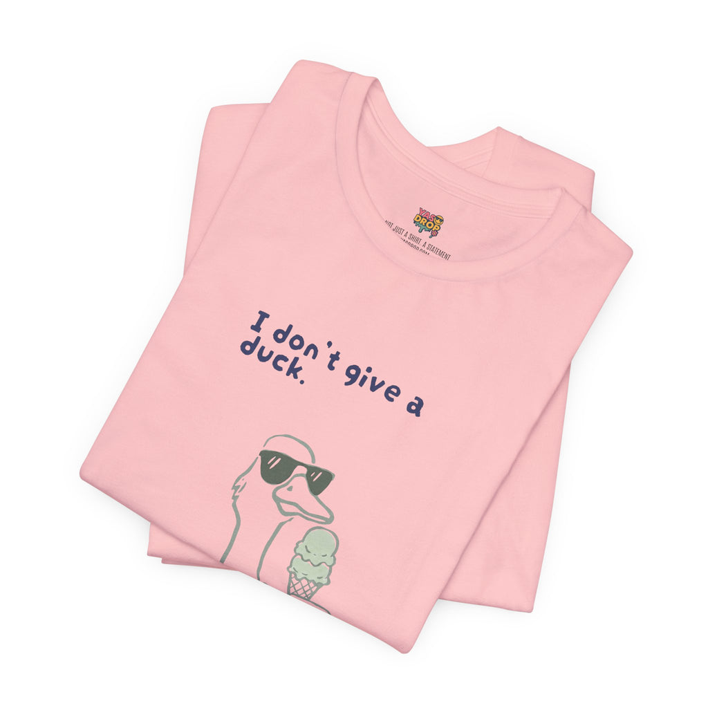 I Don't Give A Duck Graphic Tee – Ironic Minimalist Streetwear T-Shirt