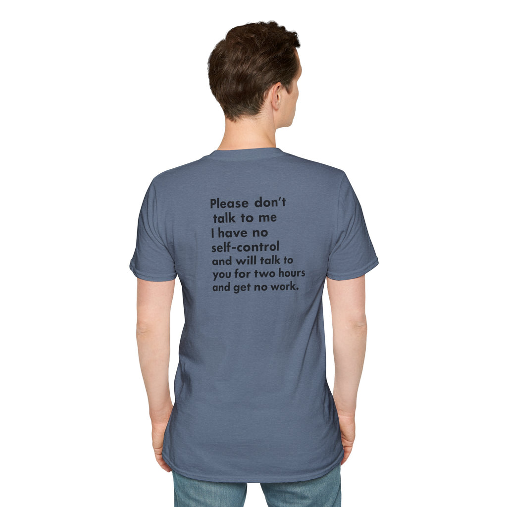 Please Don’t Talk to Me T-Shirt – Premium Double-Sided Print Edition