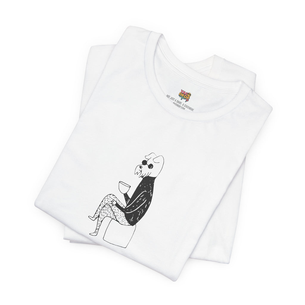 "Unbothered" Minimalist Hipster Dog Graphic Tee – Lofi Aesthetic Streetwear