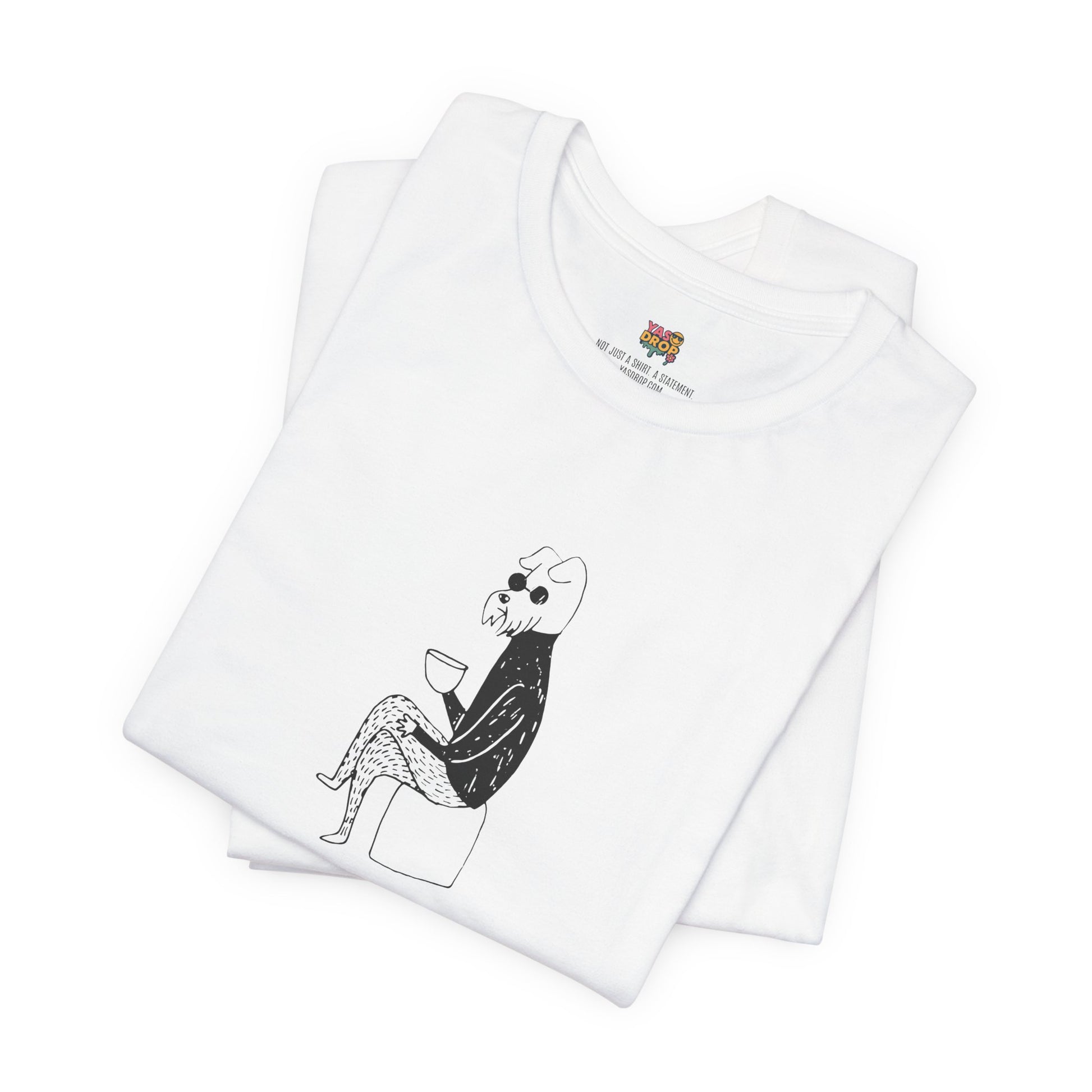 "Unbothered" Minimalist Hipster Dog Graphic Tee – Lofi Aesthetic Streetwear