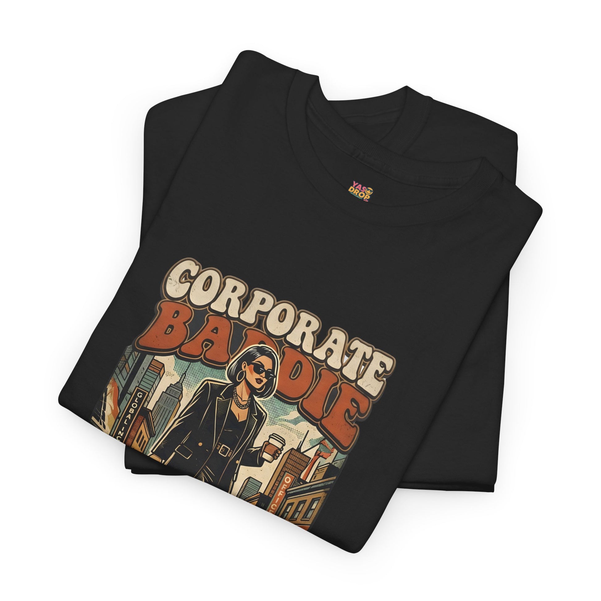Corporate Baddie Vintage Graphic Tee - Ironic Office Aesthetic T-Shirt
