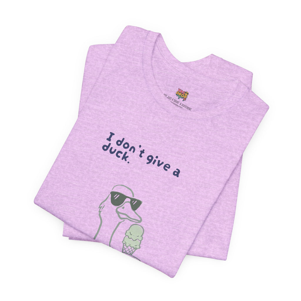 I Don't Give A Duck Graphic Tee – Ironic Minimalist Streetwear T-Shirt