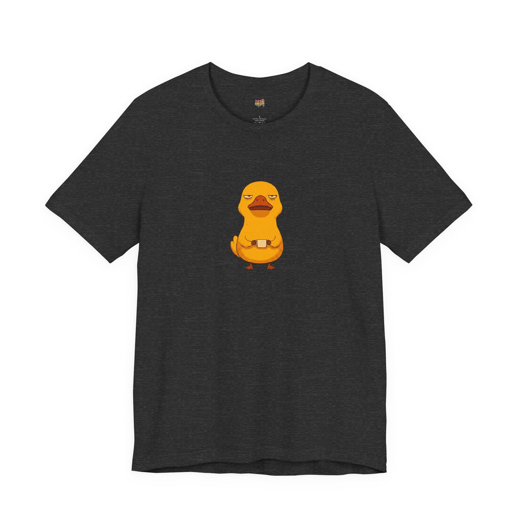 Unamused Coffee Duck Graphic Tee – Ironic Minimalist Streetwear