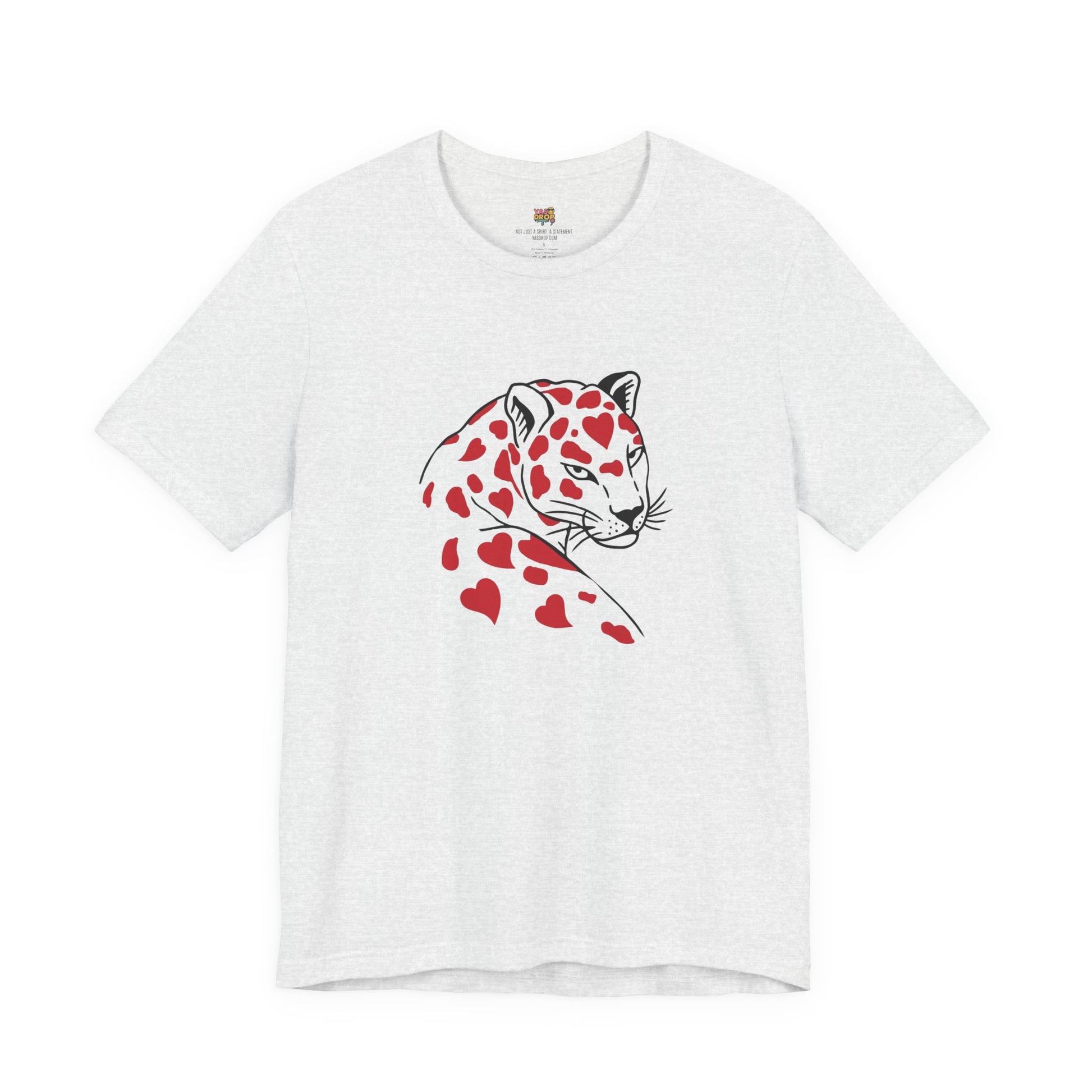 Heart Spot Leopard Graphic Tee - Aesthetic Indie Streetwear T-Shirt