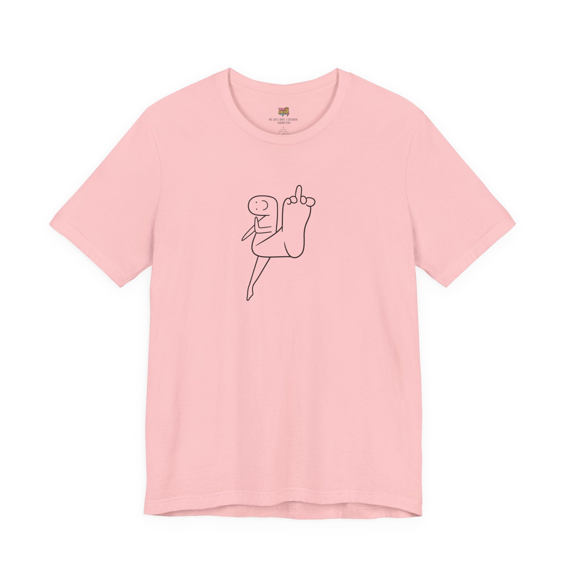 "Mood" Minimalist Graphic Tee – Ironic Middle Finger Doodle Streetwear T-Shirt