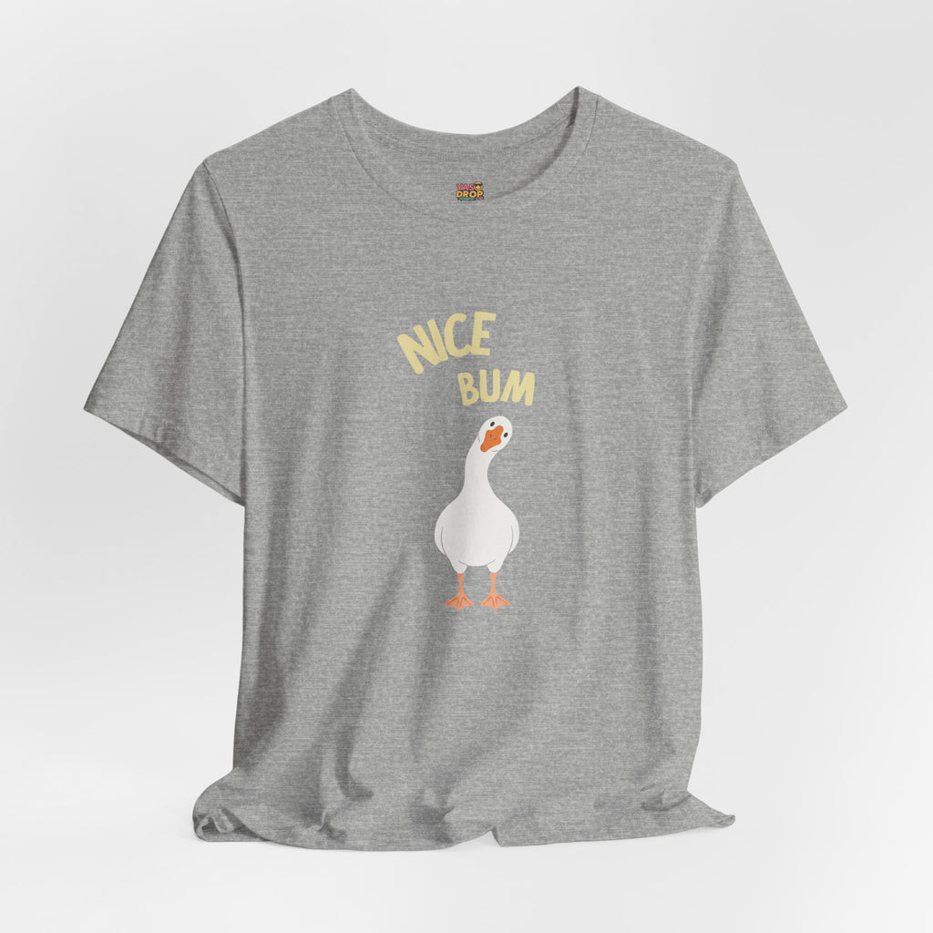 "Nice Bum" Silly Goose Graphic Tee – Ironic Minimalist Streetwear