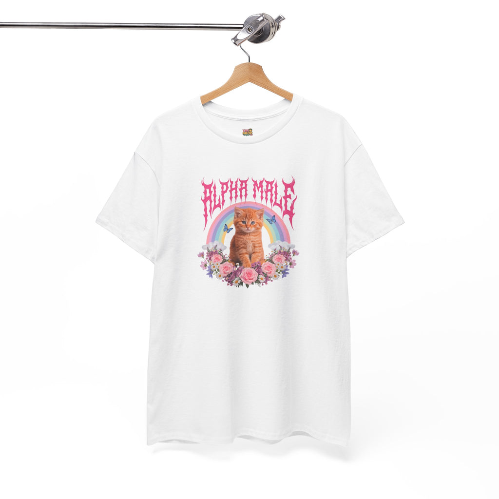 Alpha Male Kitten T-Shirt – Ironic Heavy Metal Aesthetic Graphic Tee