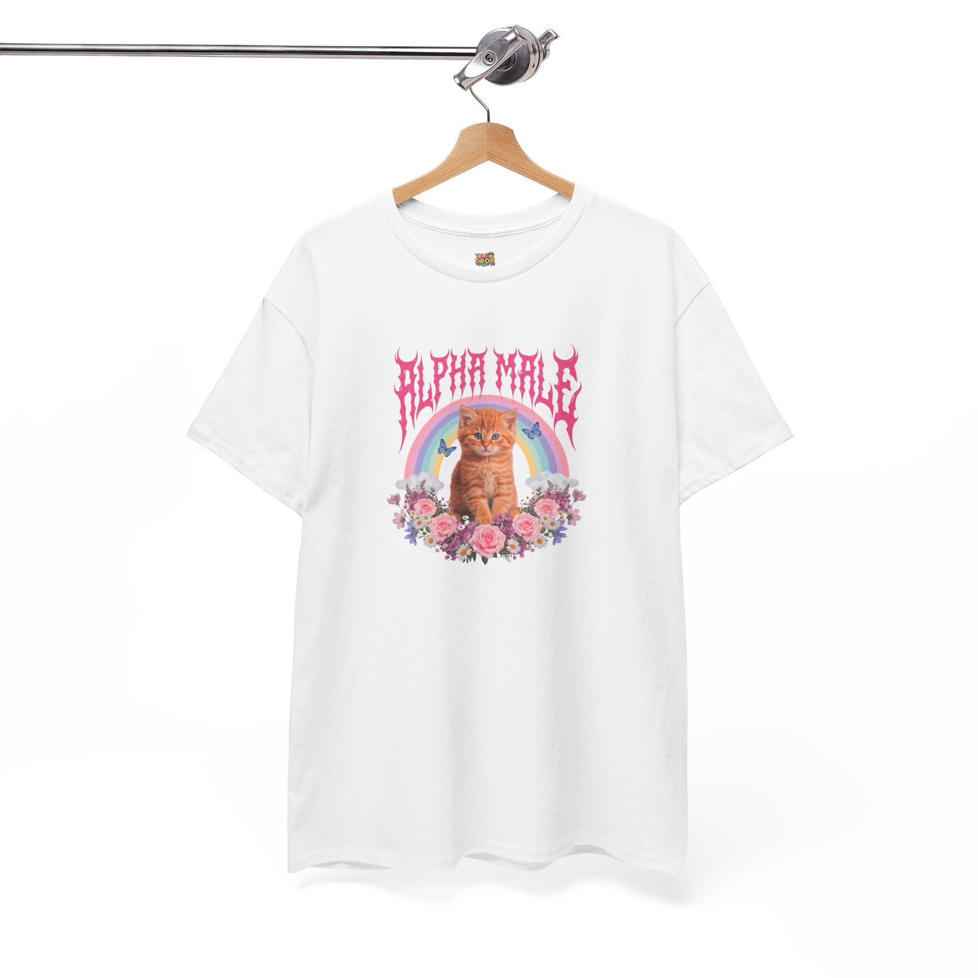 Alpha Male Kitten T-Shirt – Ironic Heavy Metal Aesthetic Graphic Tee