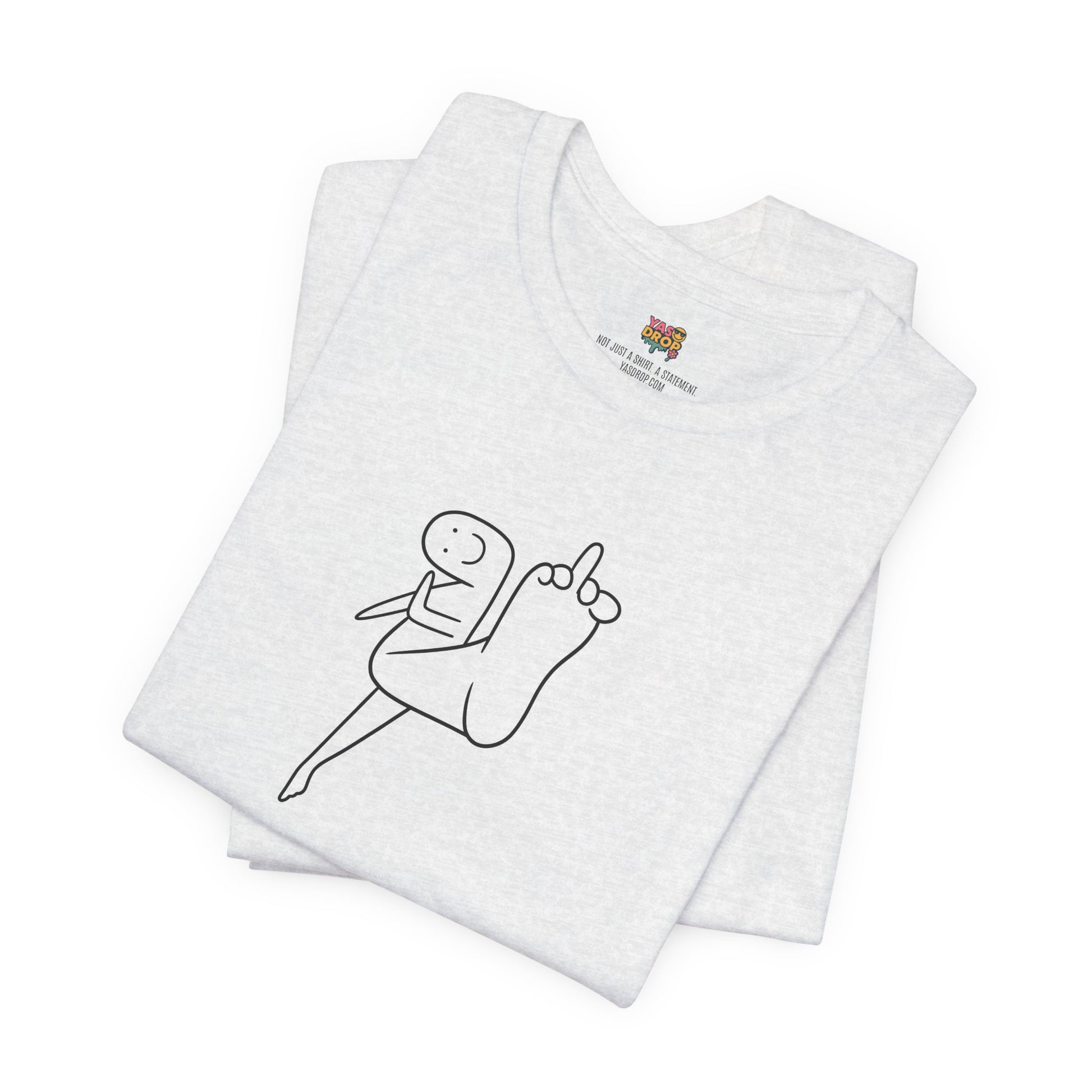 "Mood" Minimalist Graphic Tee – Ironic Middle Finger Doodle Streetwear T-Shirt