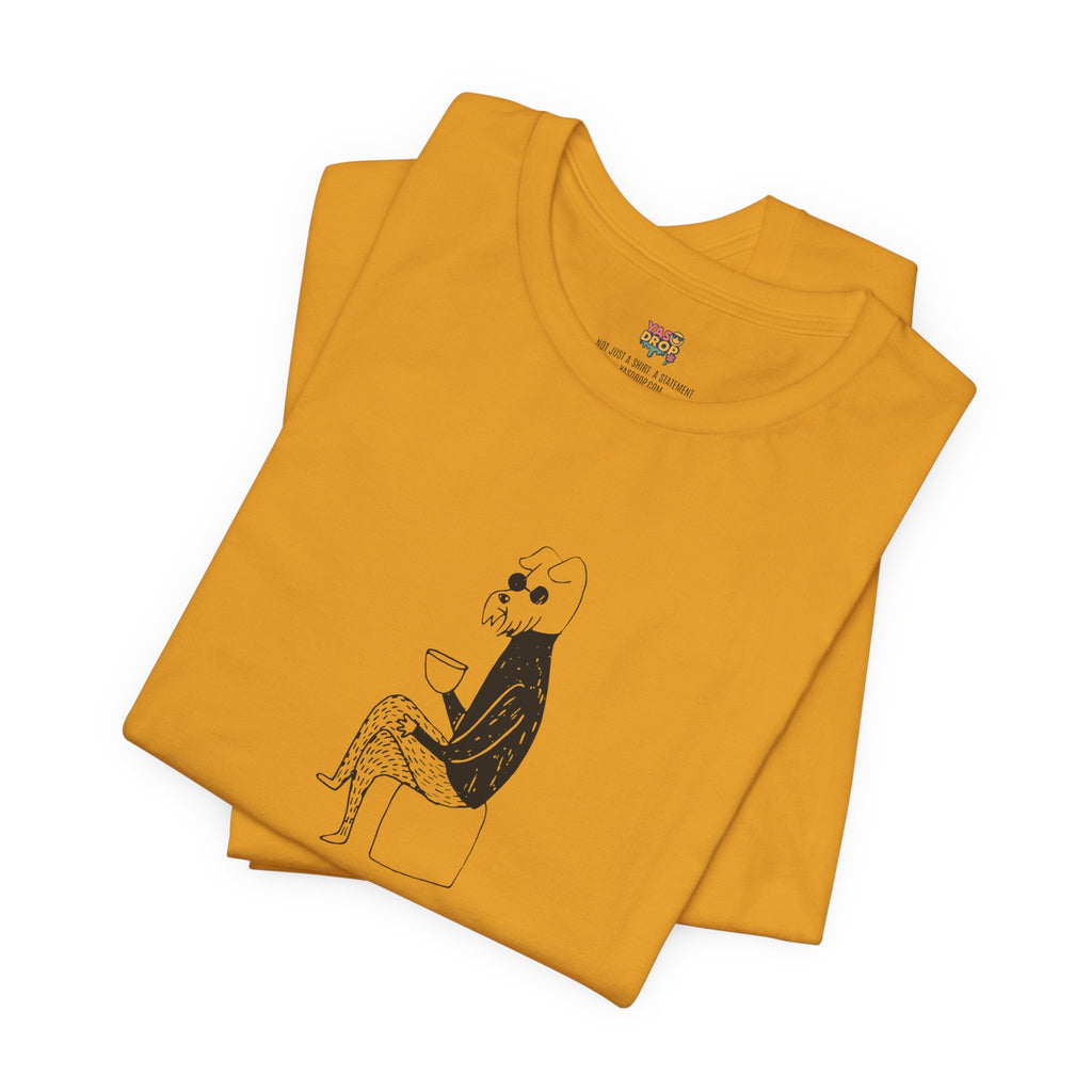 "Unbothered" Minimalist Hipster Dog Graphic Tee – Lofi Aesthetic Streetwear