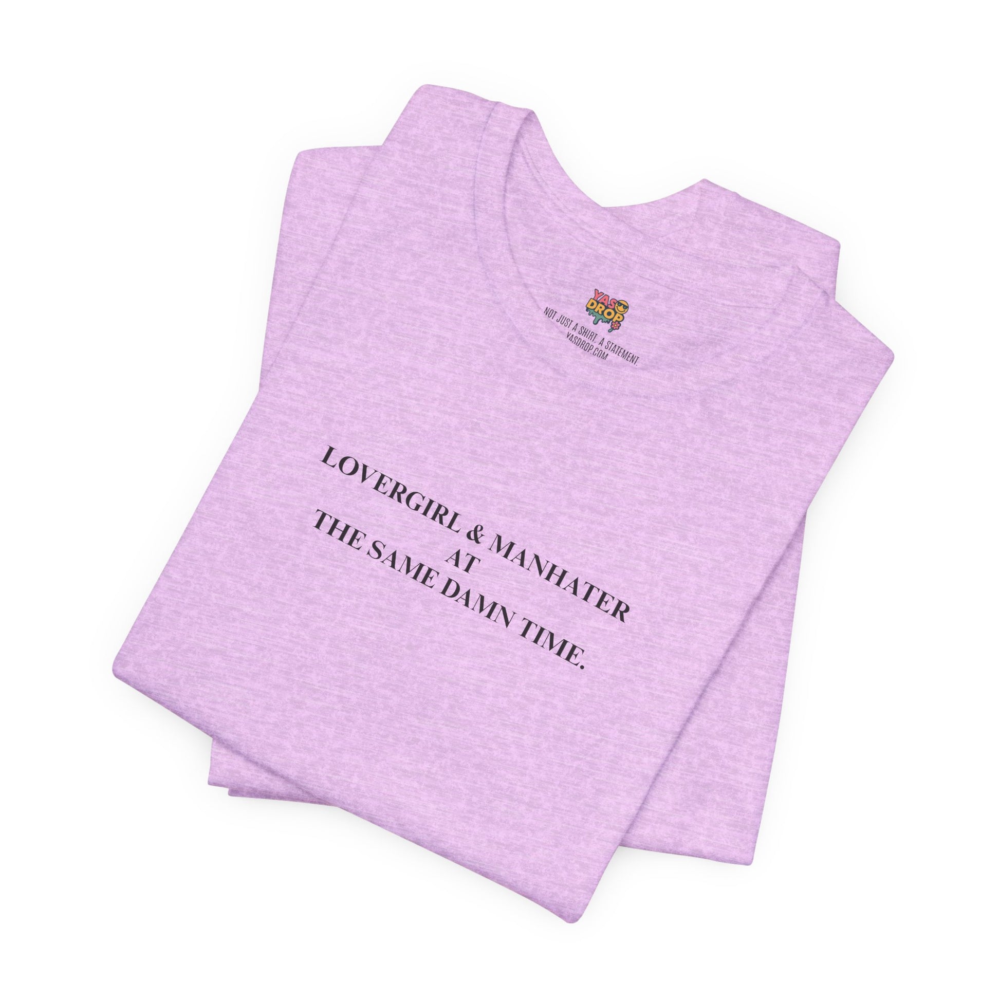 "Lovergirl & Manhater" Ironic Minimalist Graphic Tee