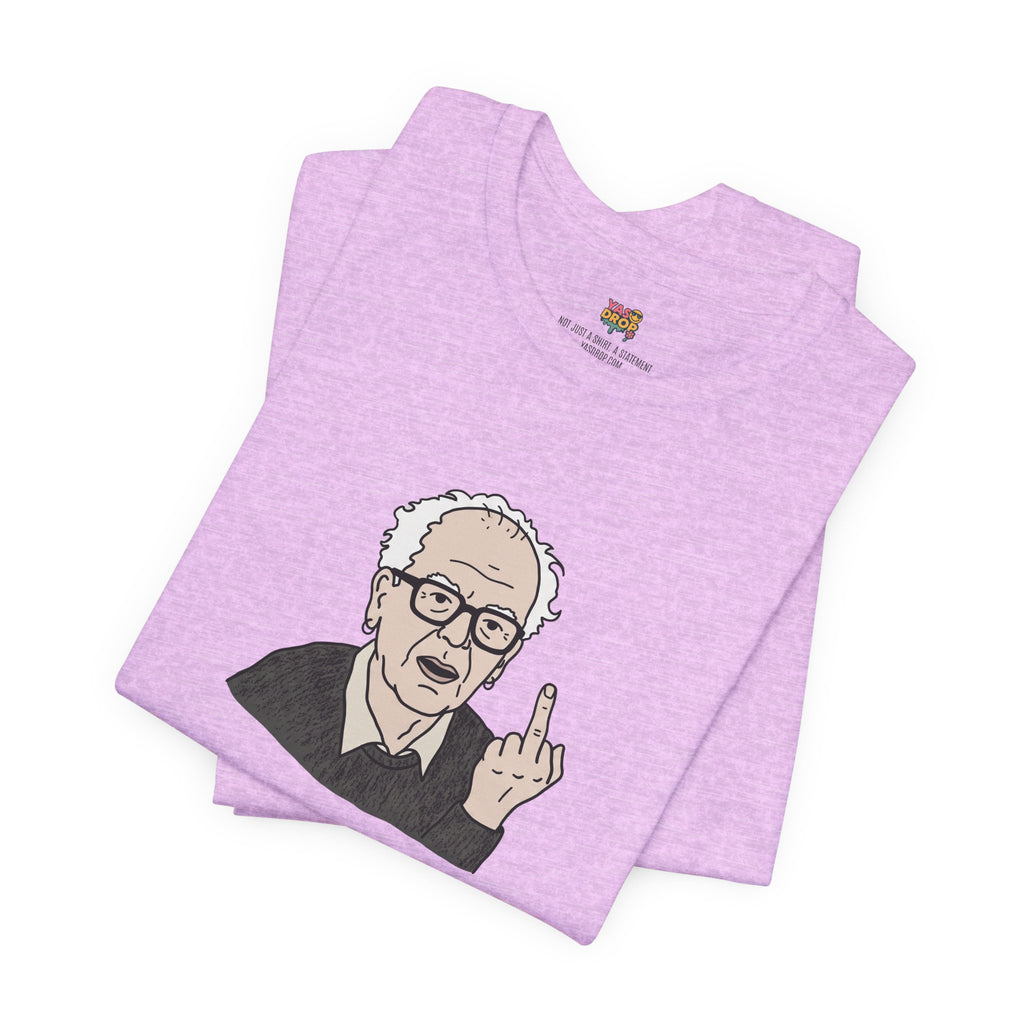 Grumpy Old Man Middle Finger Graphic Tee – Ironic Minimalist Aesthetic Streetwear T-Shirt