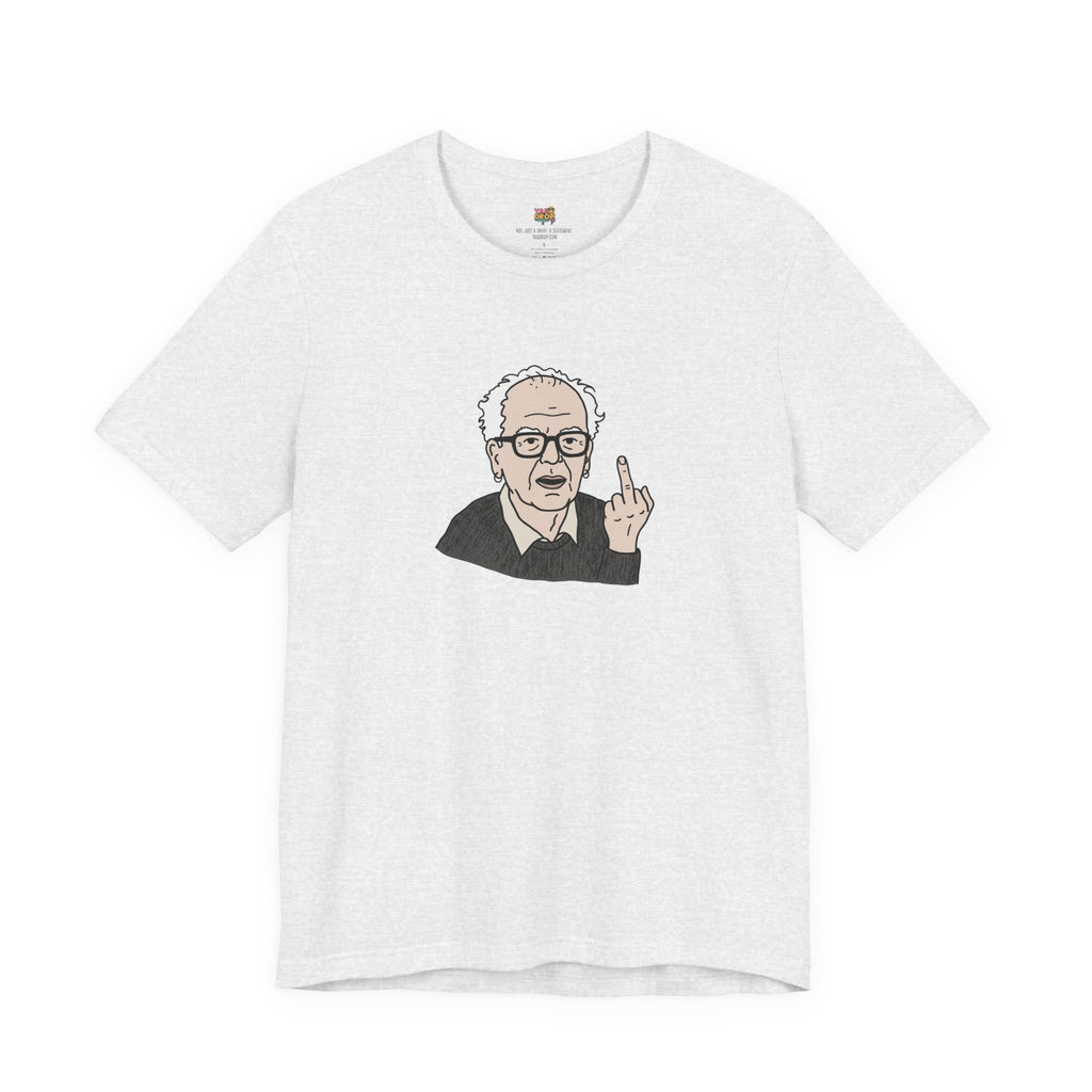 Grumpy Old Man Middle Finger Graphic Tee – Ironic Minimalist Aesthetic Streetwear T-Shirt