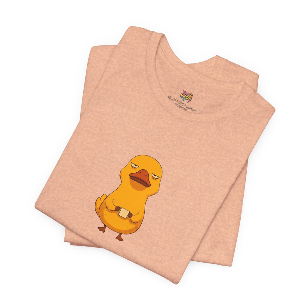 Unamused Coffee Duck Graphic Tee – Ironic Minimalist Streetwear