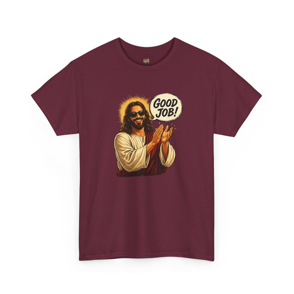 The "Good Job" Savior Graphic Tee – Ironic Streetwear / Retro Aesthetic Unisex Shirt