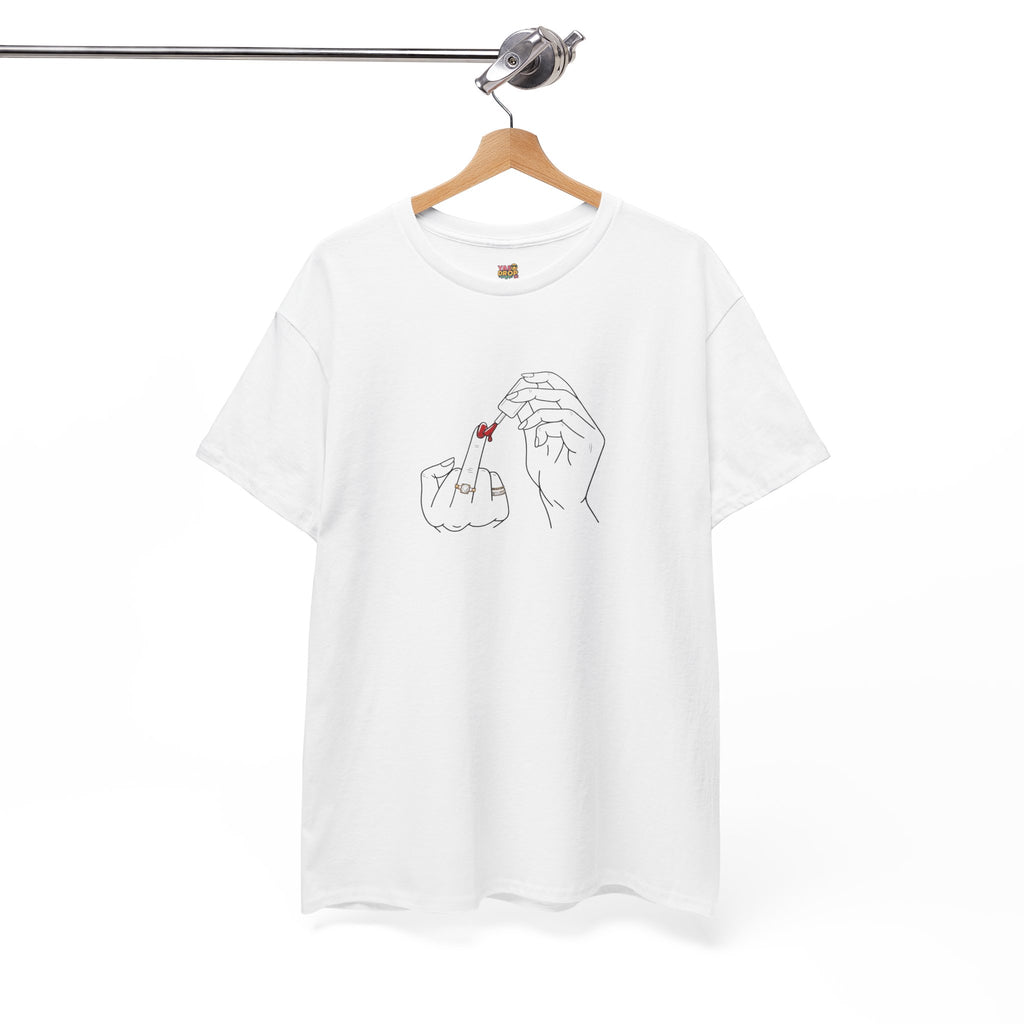 The ‘Don’t Care’ Mani Tee - Middle Finger Slay Queen Vibes