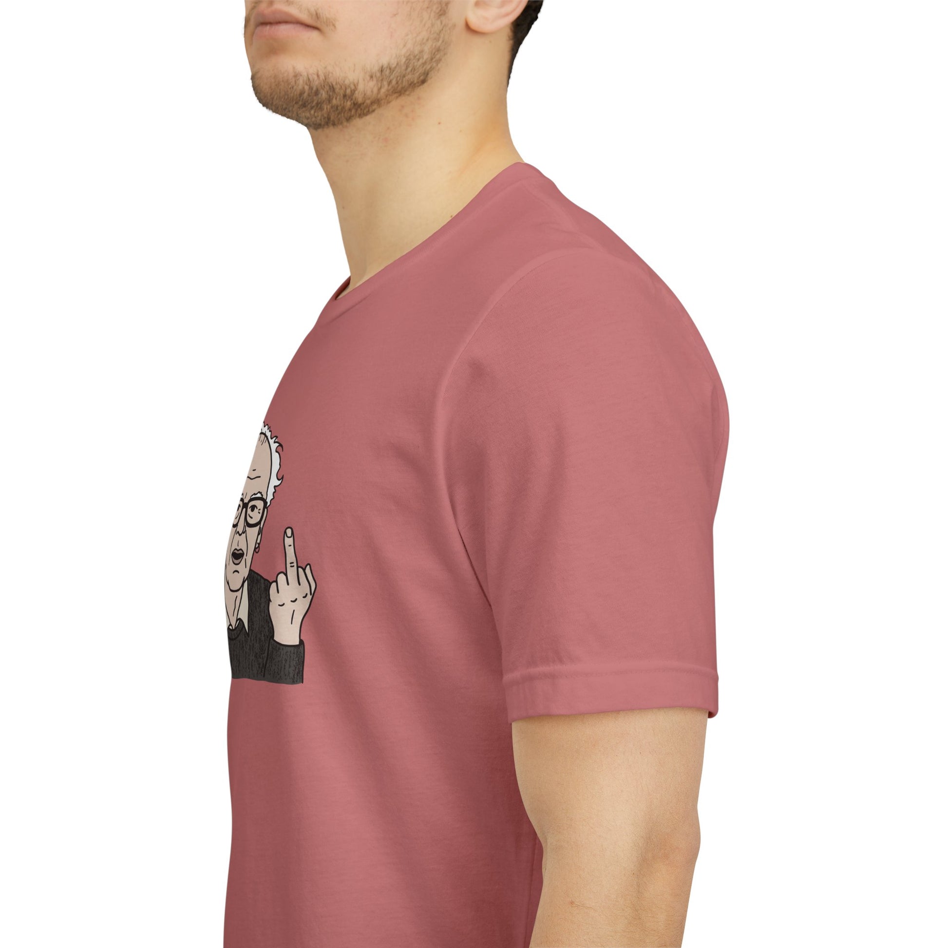 Grumpy Old Man Middle Finger Graphic Tee – Ironic Minimalist Aesthetic Streetwear T-Shirt