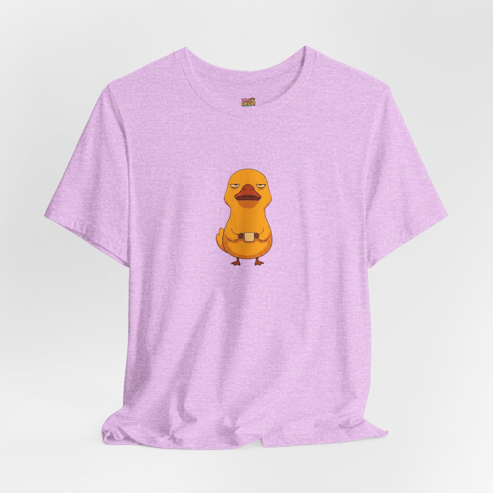 Unamused Coffee Duck Graphic Tee – Ironic Minimalist Streetwear