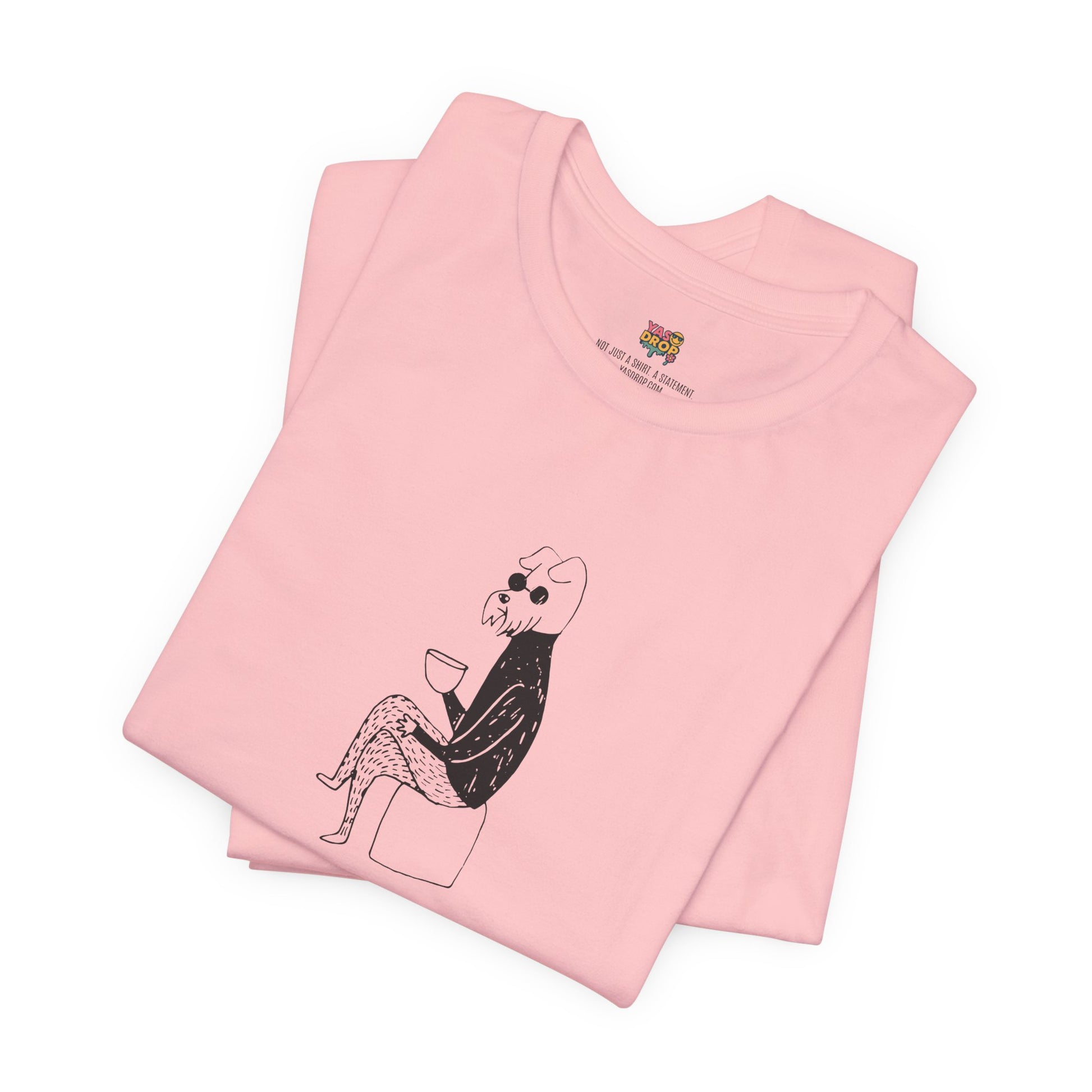 "Unbothered" Minimalist Hipster Dog Graphic Tee – Lofi Aesthetic Streetwear