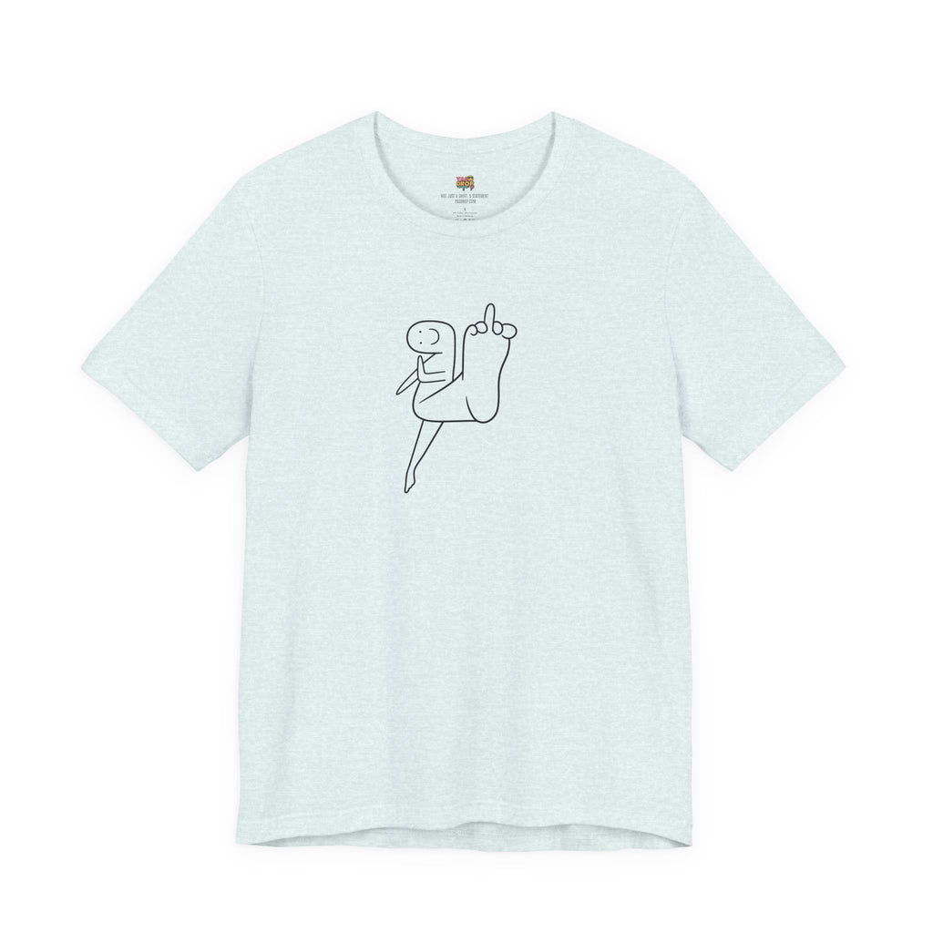 "Mood" Minimalist Graphic Tee – Ironic Middle Finger Doodle Streetwear T-Shirt