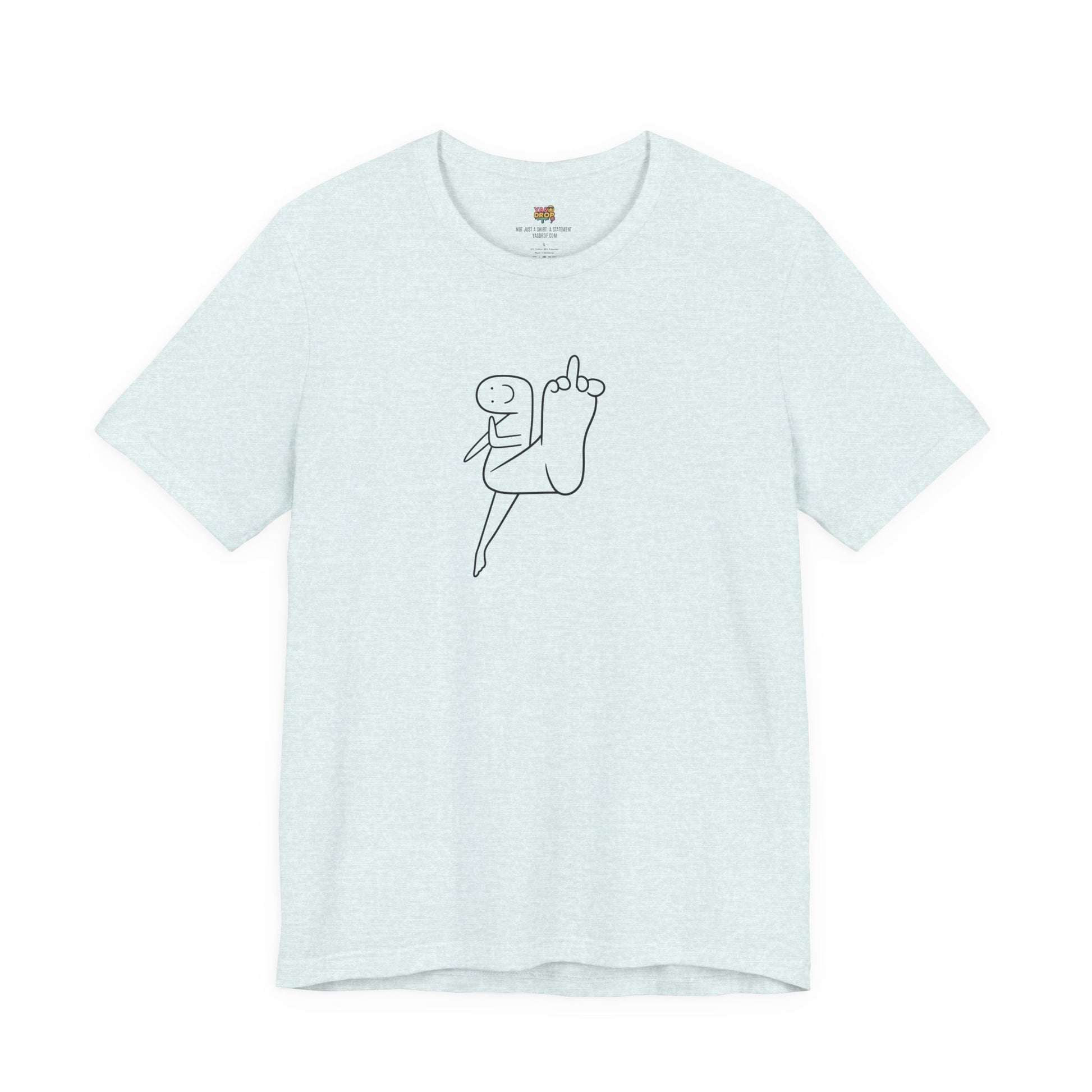 "Mood" Minimalist Graphic Tee – Ironic Middle Finger Doodle Streetwear T-Shirt