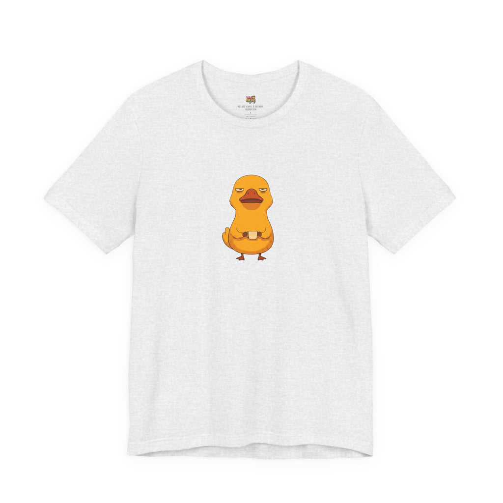 Unamused Coffee Duck Graphic Tee – Ironic Minimalist Streetwear