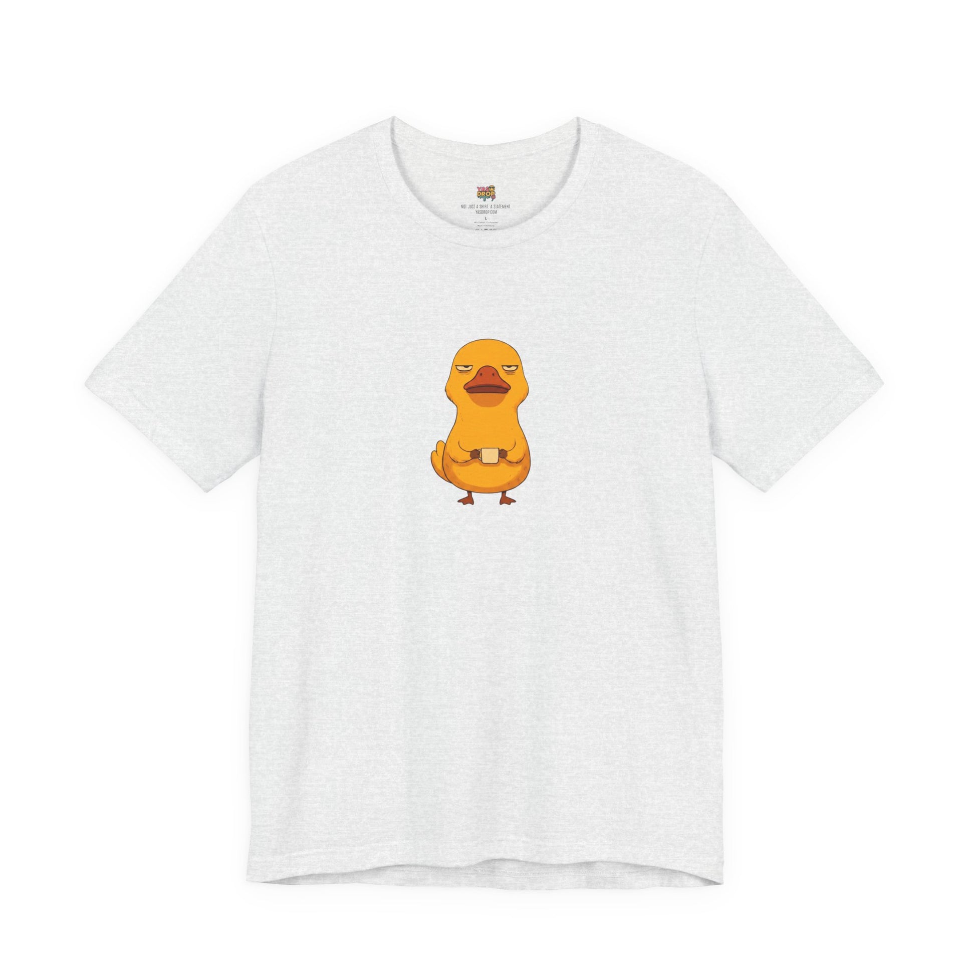 Unamused Coffee Duck Graphic Tee – Ironic Minimalist Streetwear