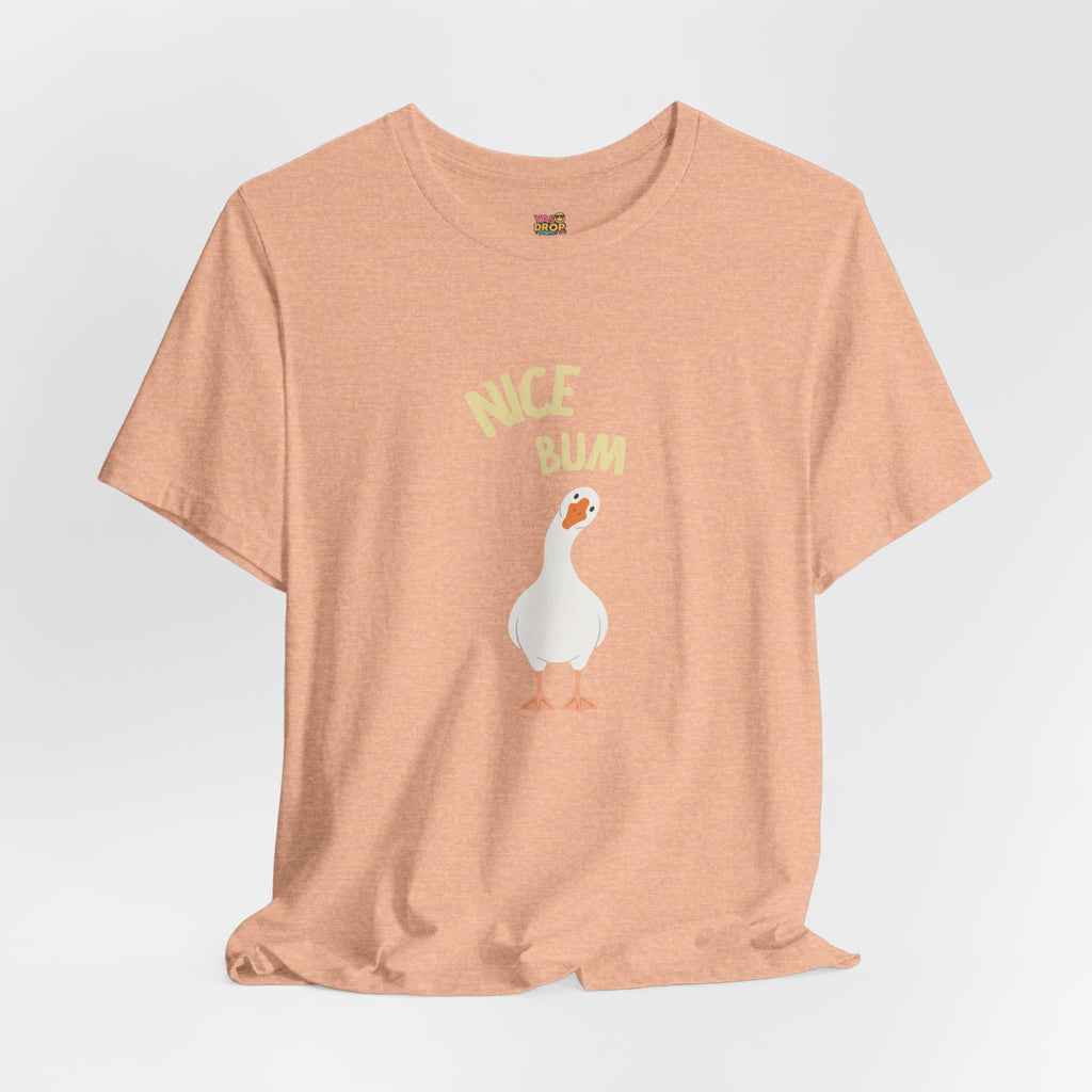 "Nice Bum" Silly Goose Graphic Tee – Ironic Minimalist Streetwear