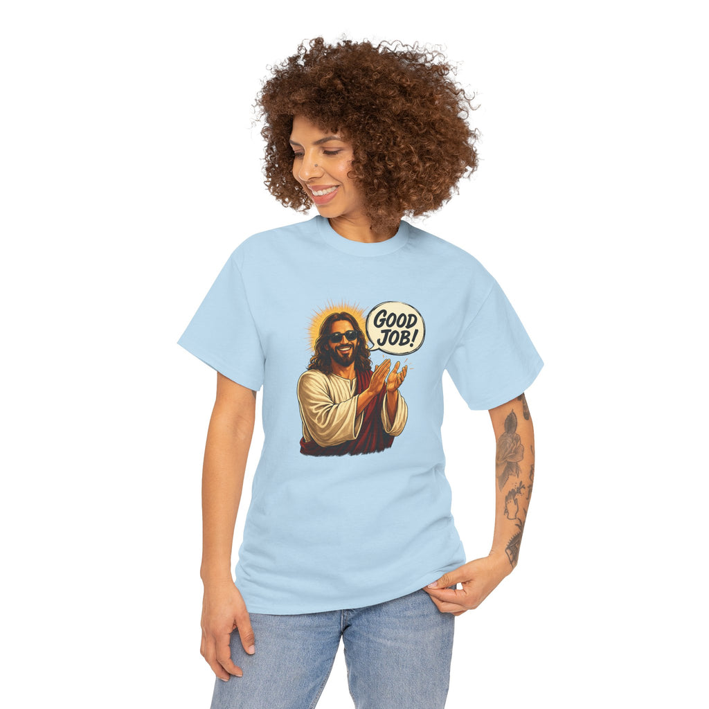 The "Good Job" Savior Graphic Tee – Ironic Streetwear / Retro Aesthetic Unisex Shirt
