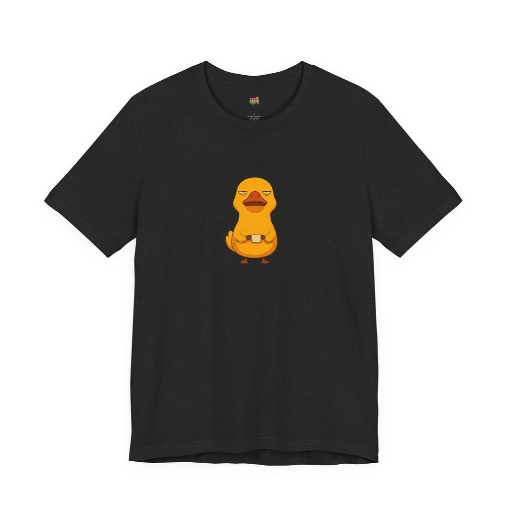 Unamused Coffee Duck Graphic Tee – Ironic Minimalist Streetwear