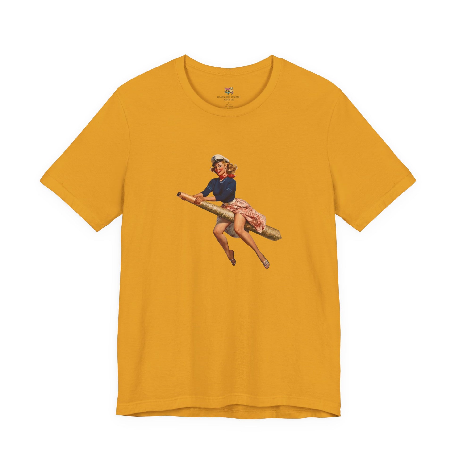 Retro Pin-Up Graphic Tee - Ironic Vintage Streetwear T-Shirt