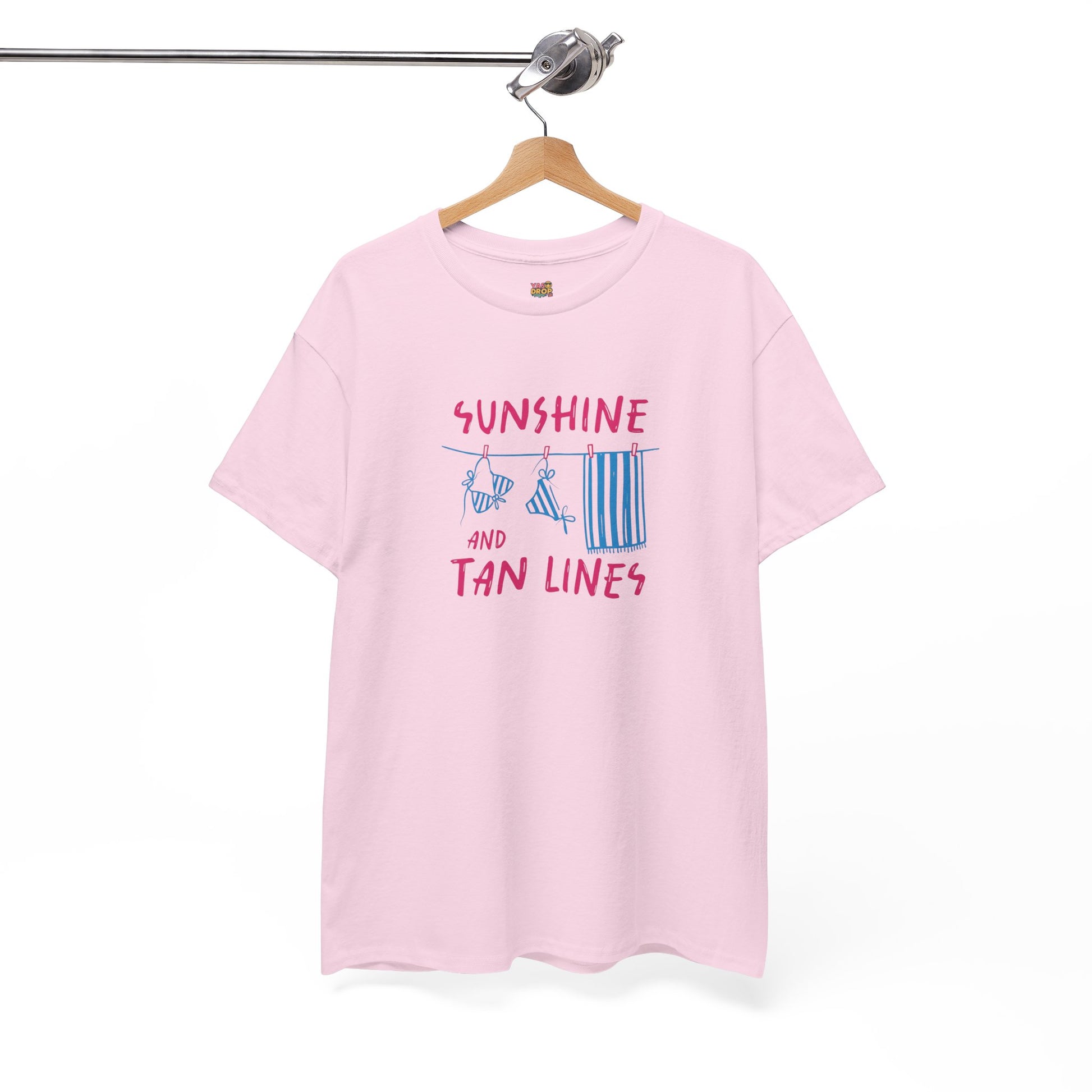 Sunshine and Tan Lines T-Shirt - Aesthetic Summer Vibe Graphic Tee