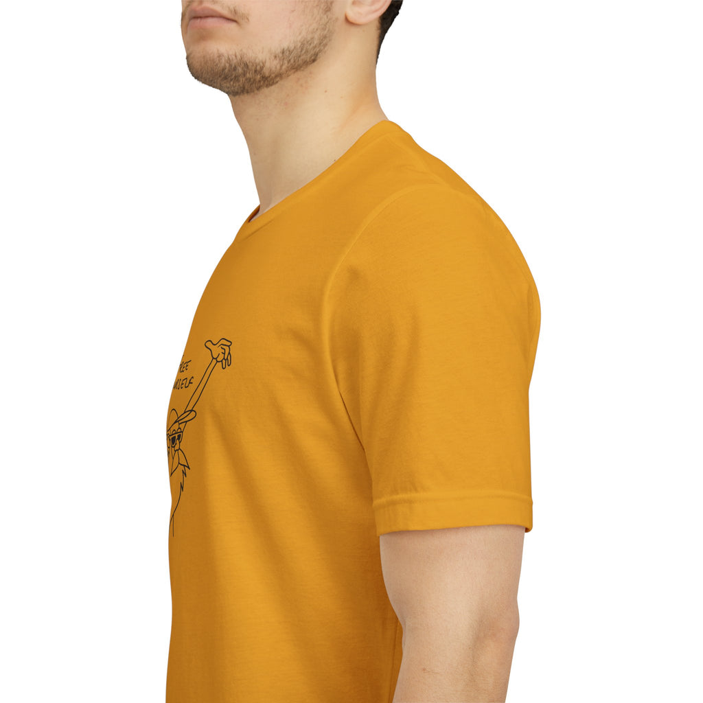 "Free Yourself" Retro Line Art Graphic Tee – Ironic Minimalist Streetwear