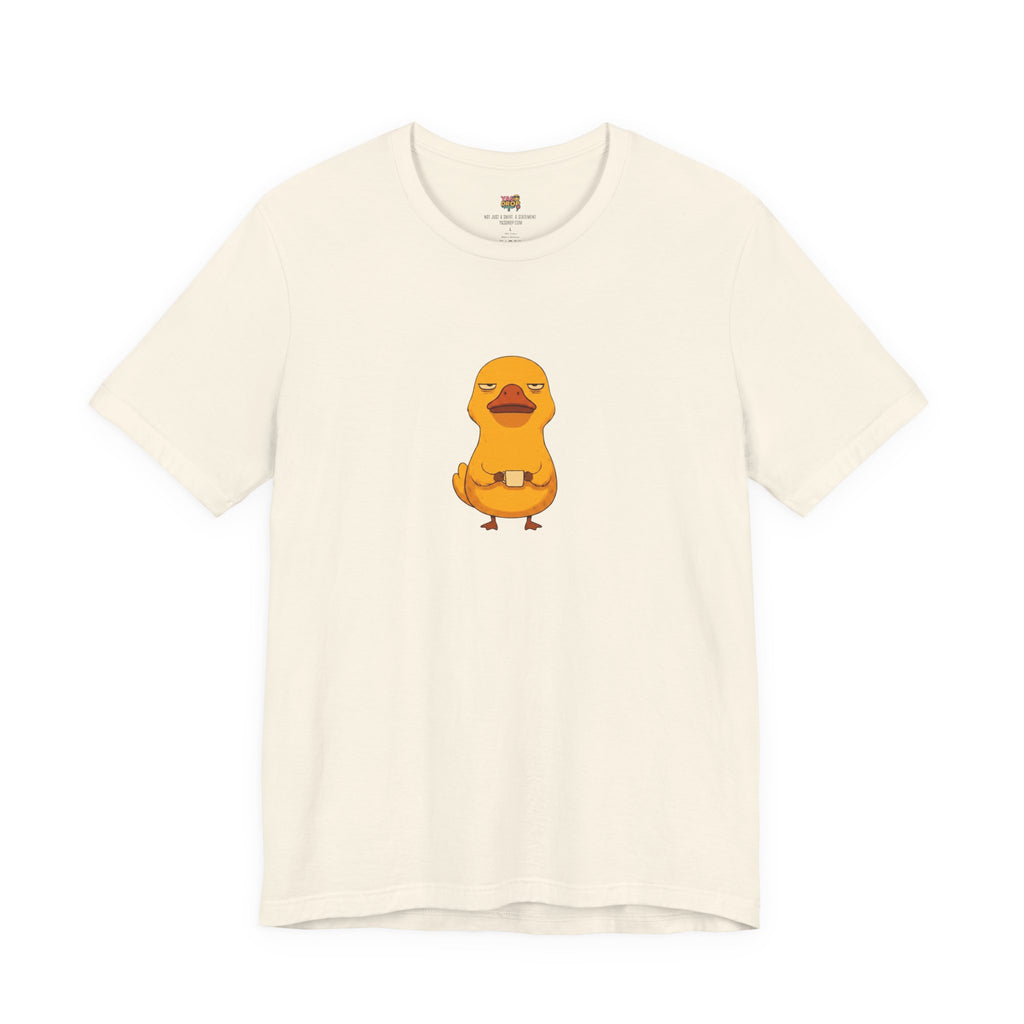 Unamused Coffee Duck Graphic Tee – Ironic Minimalist Streetwear