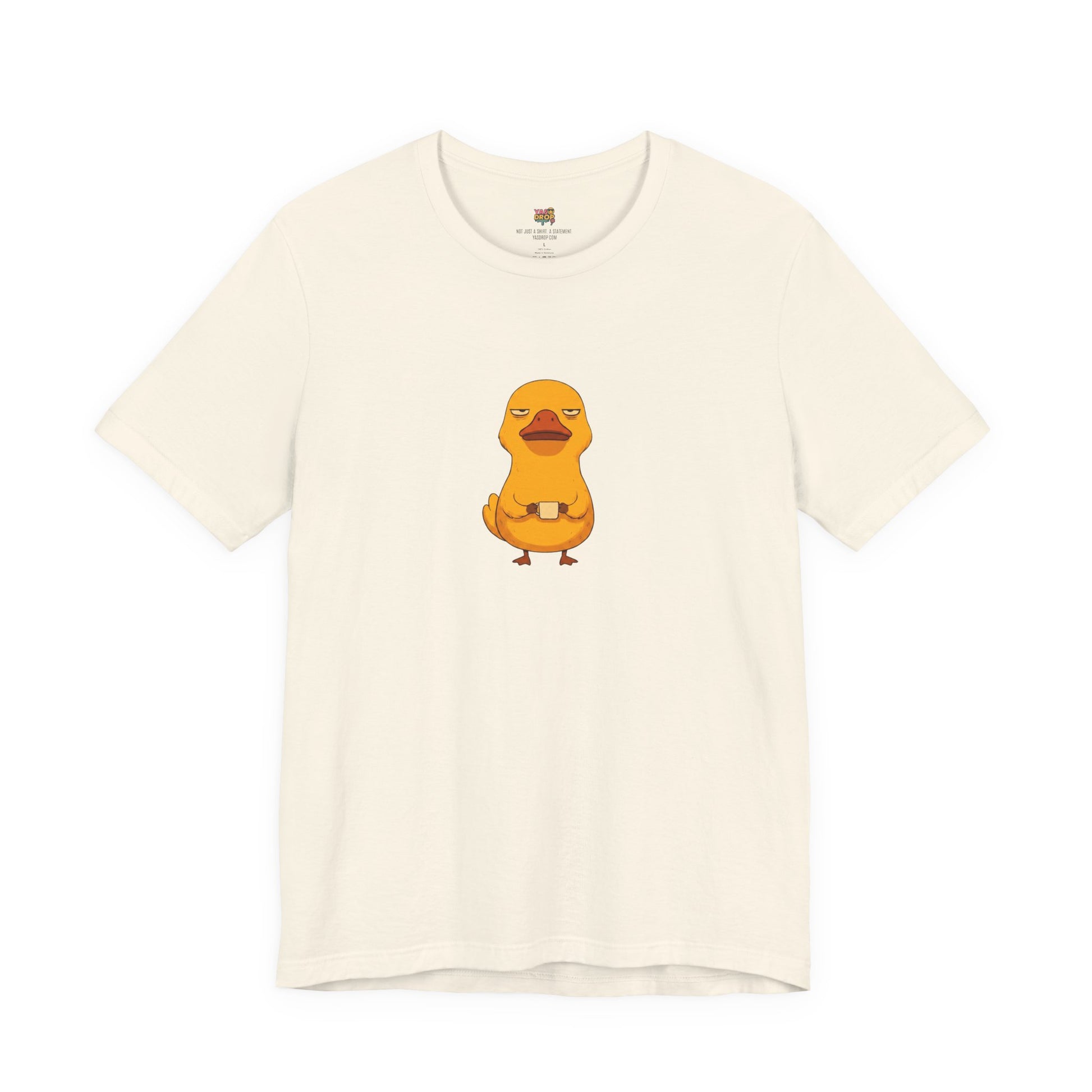 Unamused Coffee Duck Graphic Tee – Ironic Minimalist Streetwear