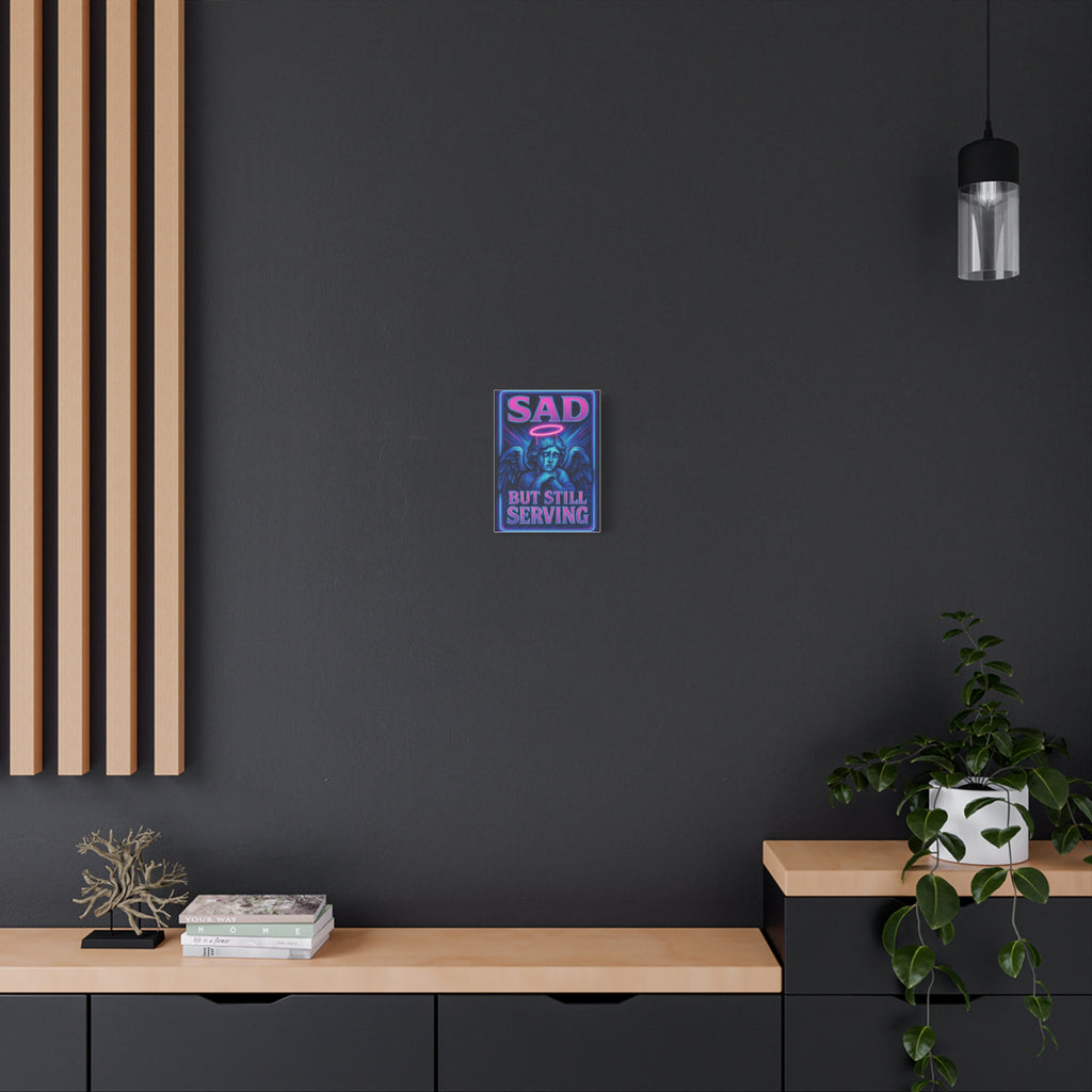 Sad But Still Serving” Retro Poster – Limited Edition Y2K-Inspired Art