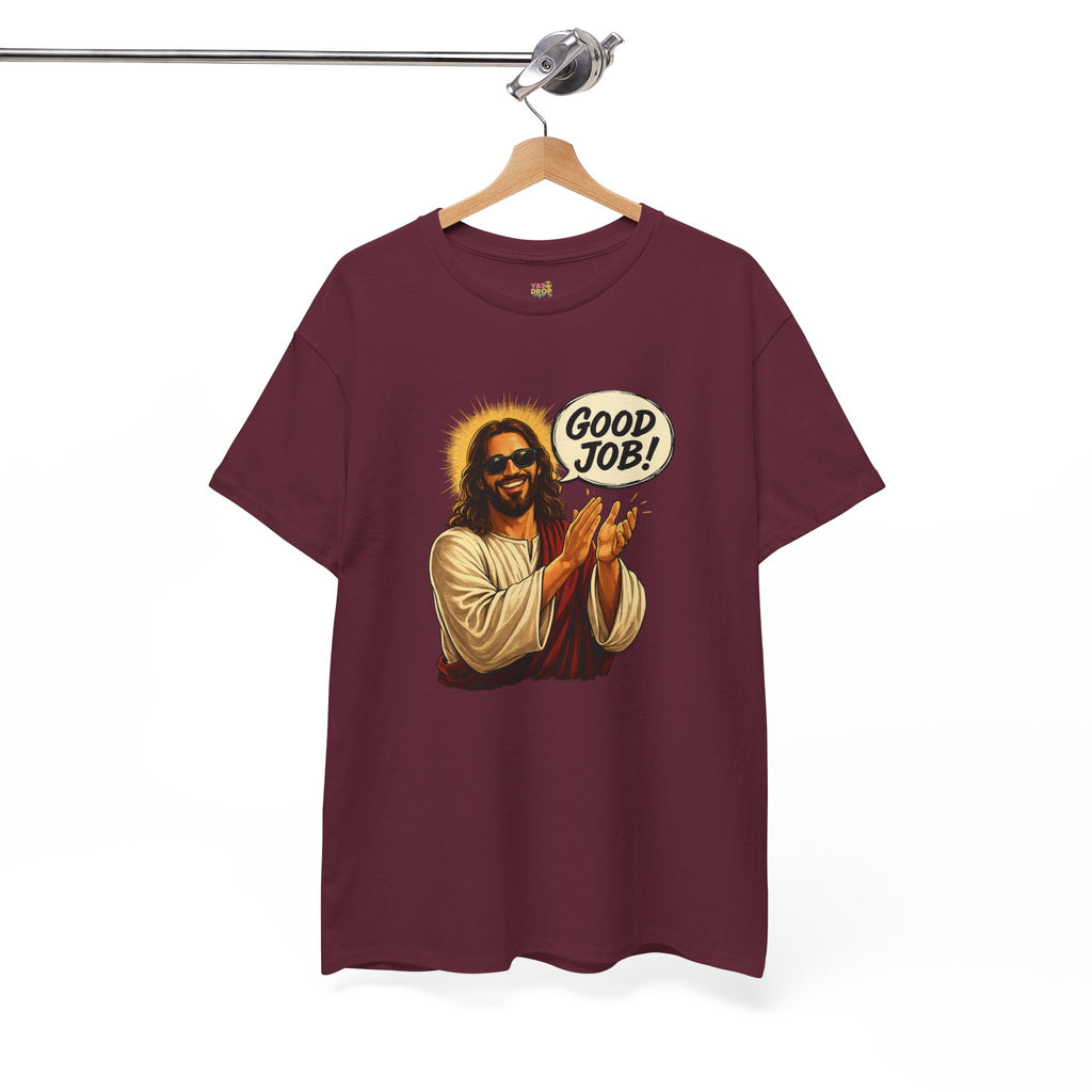 The "Good Job" Savior Graphic Tee – Ironic Streetwear / Retro Aesthetic Unisex Shirt