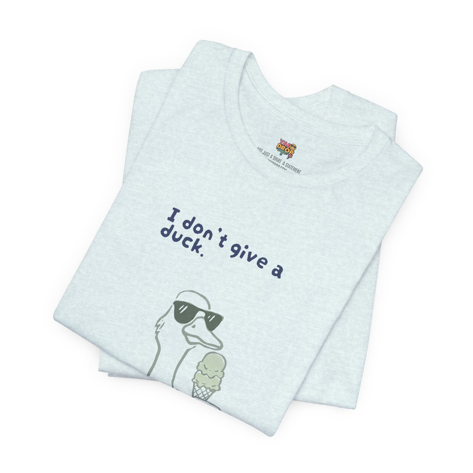 I Don't Give A Duck Graphic Tee – Ironic Minimalist Streetwear T-Shirt