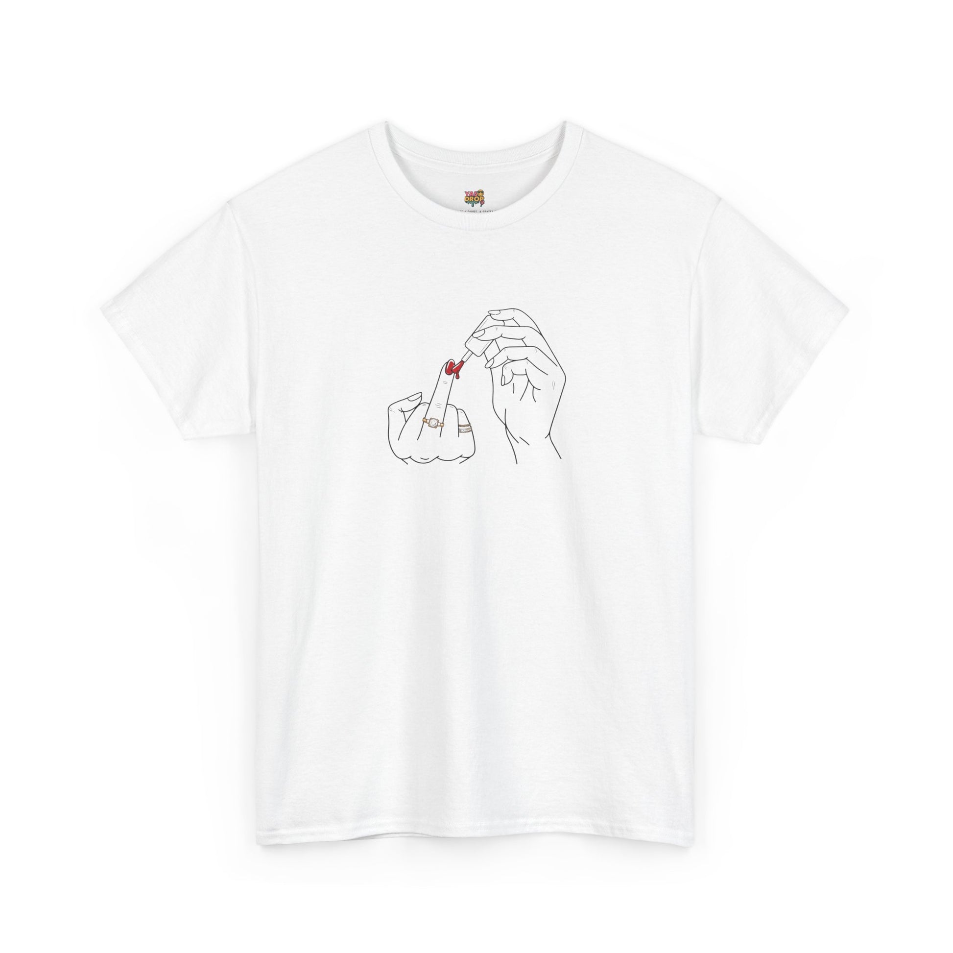 The ‘Don’t Care’ Mani Tee - Middle Finger Slay Queen Vibes