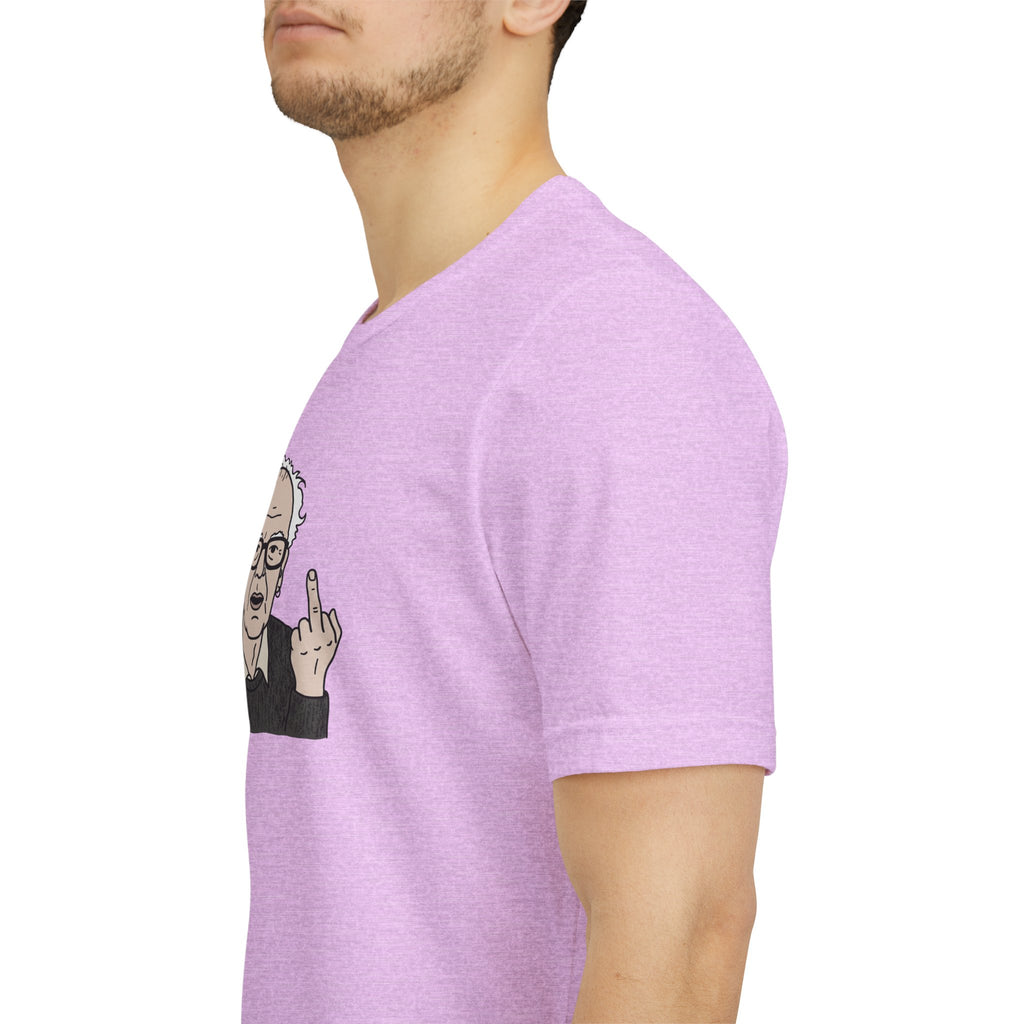 Grumpy Old Man Middle Finger Graphic Tee – Ironic Minimalist Aesthetic Streetwear T-Shirt