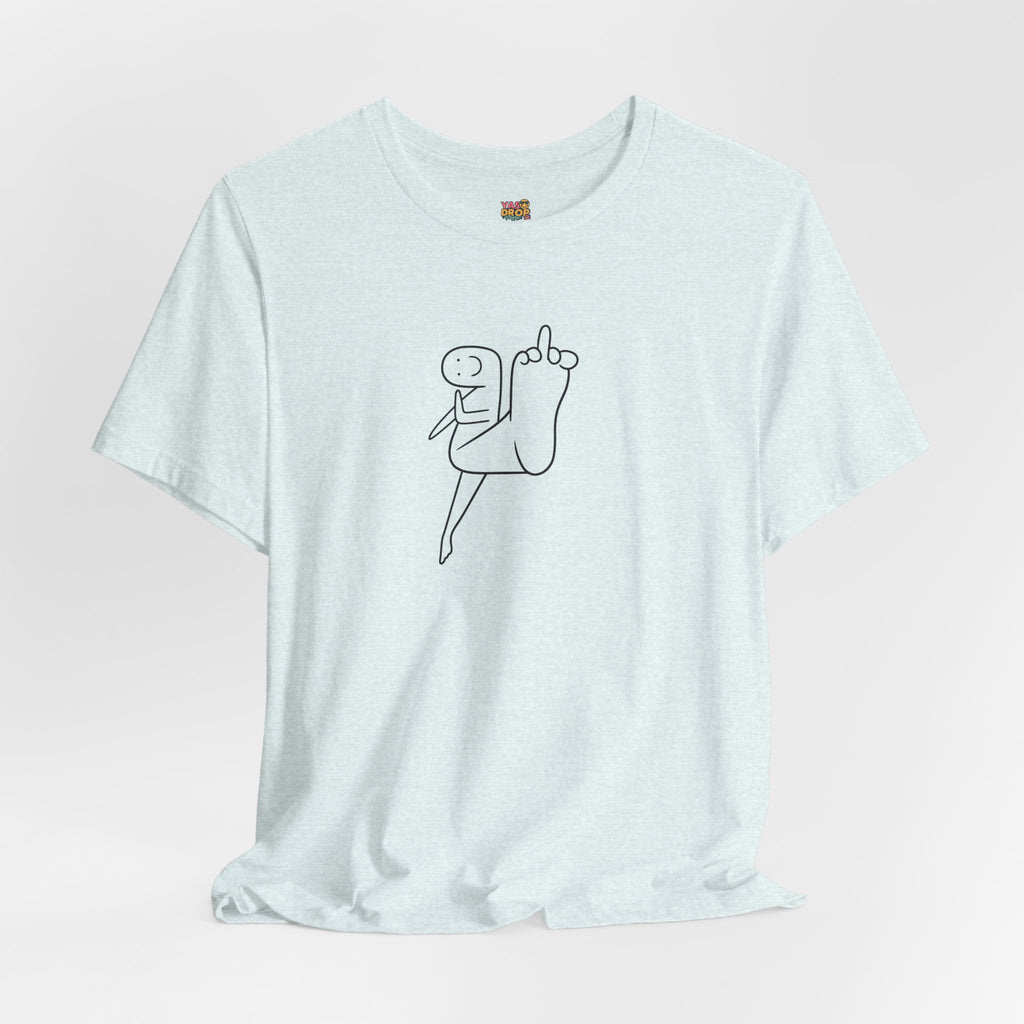 "Mood" Minimalist Graphic Tee – Ironic Middle Finger Doodle Streetwear T-Shirt
