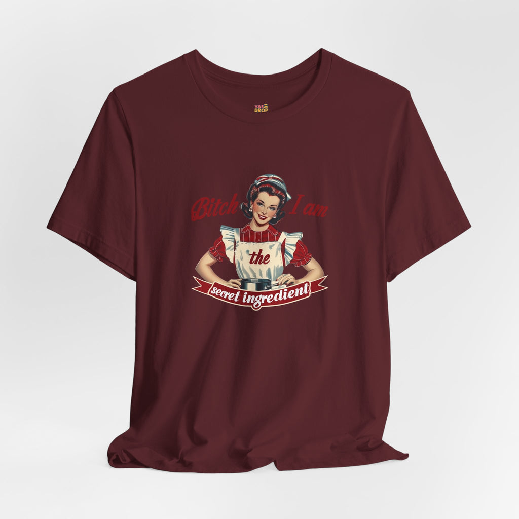 "The Secret Ingredient" Ironic Minimalist Vintage Graphic Tee
